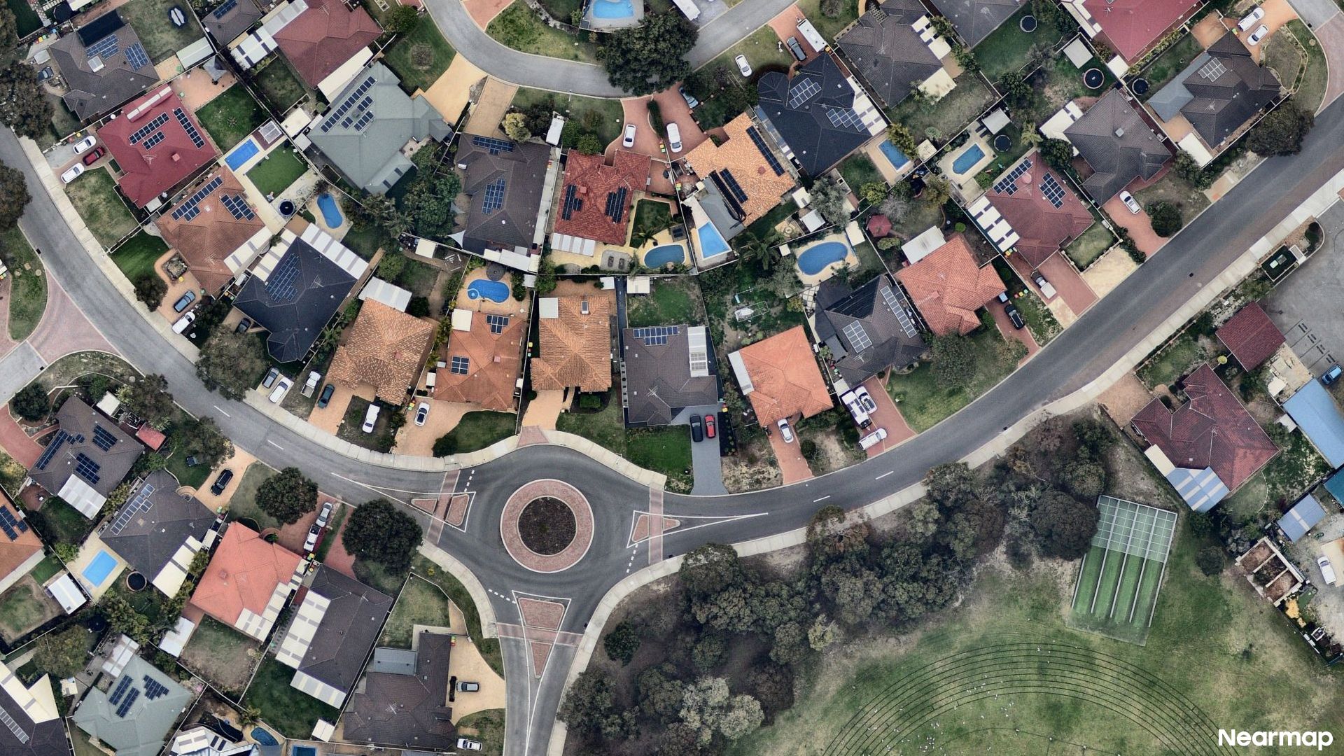 Vertical aerial view