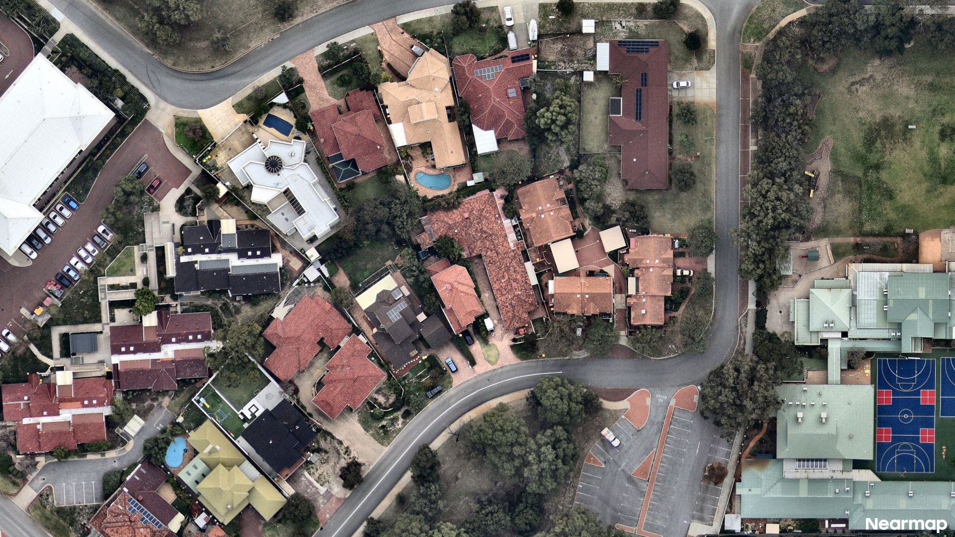 Vertical aerial view