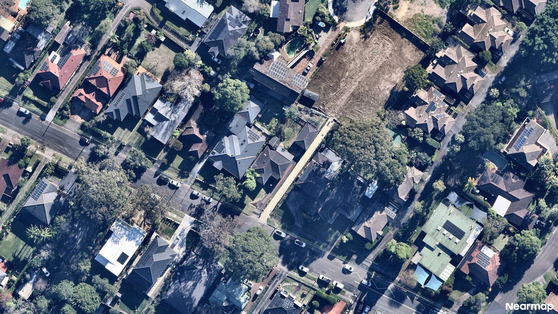 Vertical aerial view
