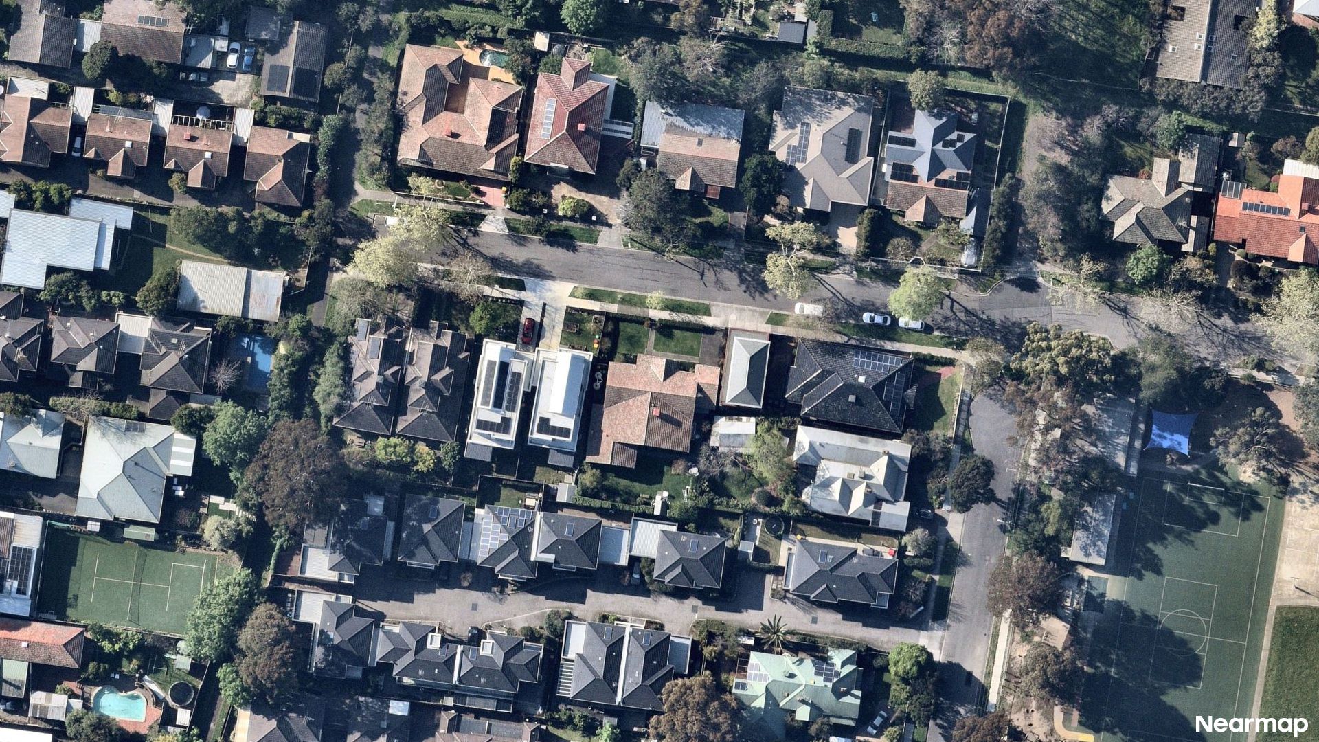 Vertical aerial view