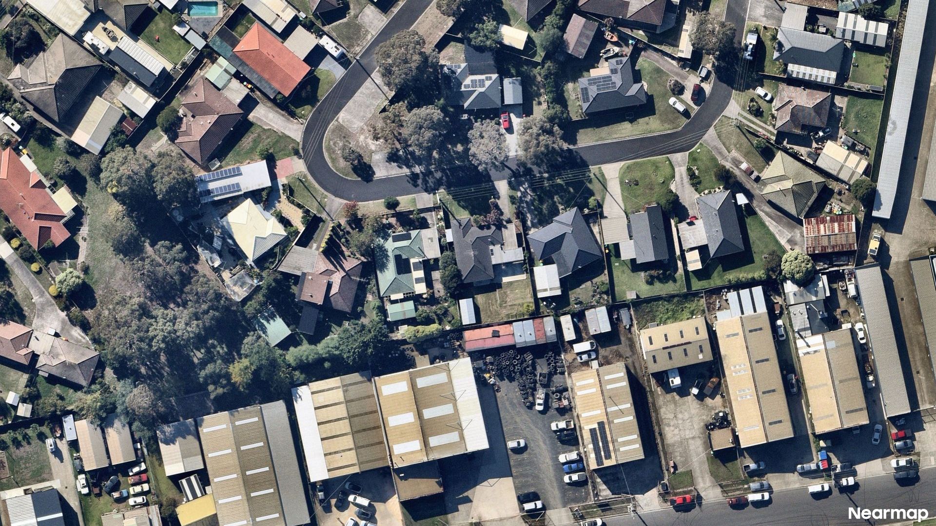 Vertical aerial view