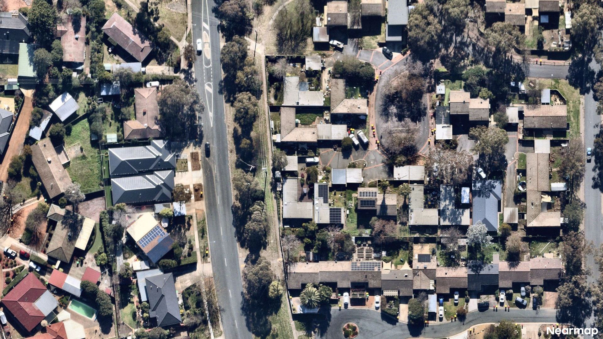 Vertical aerial view