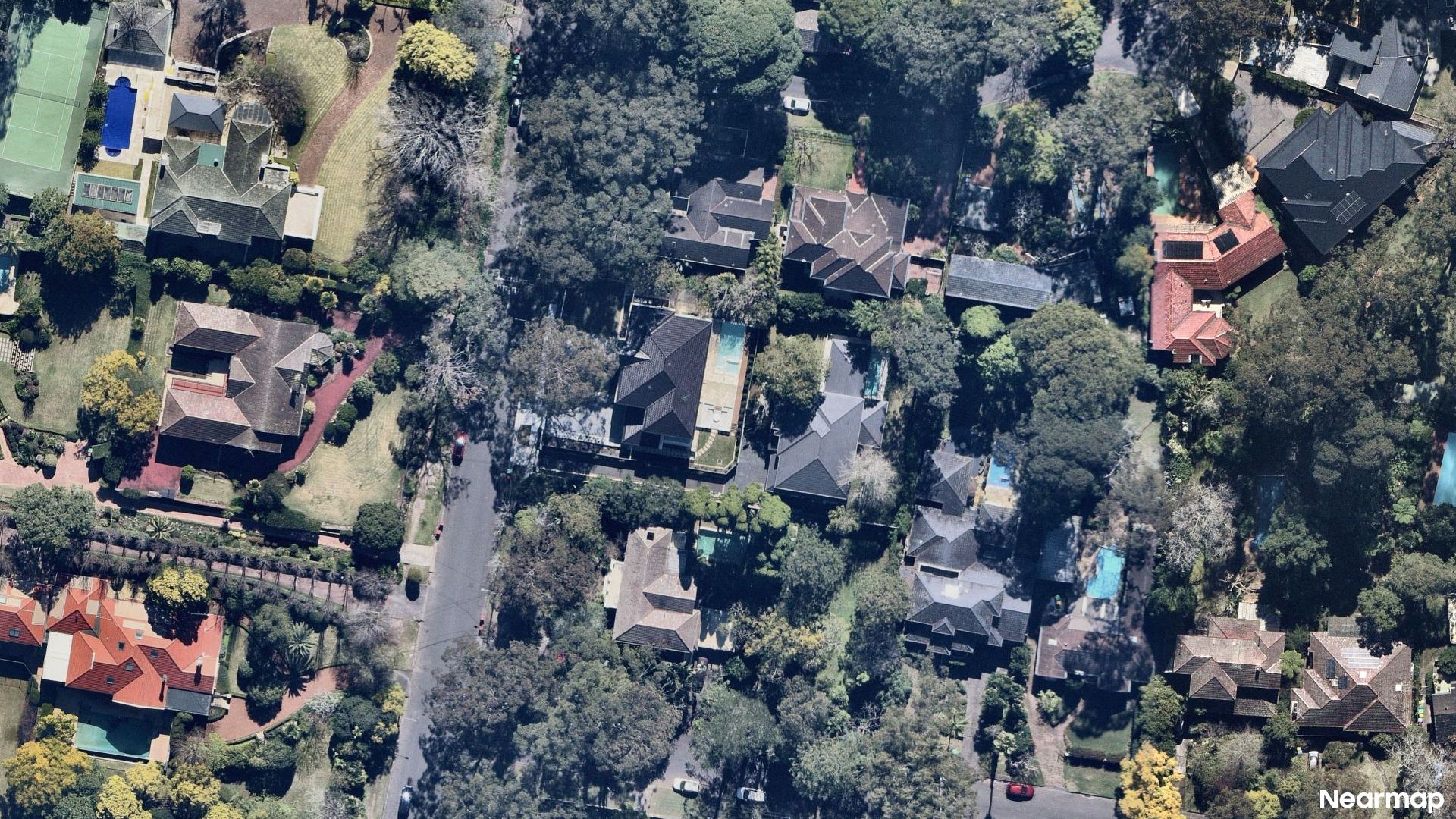 Vertical aerial view