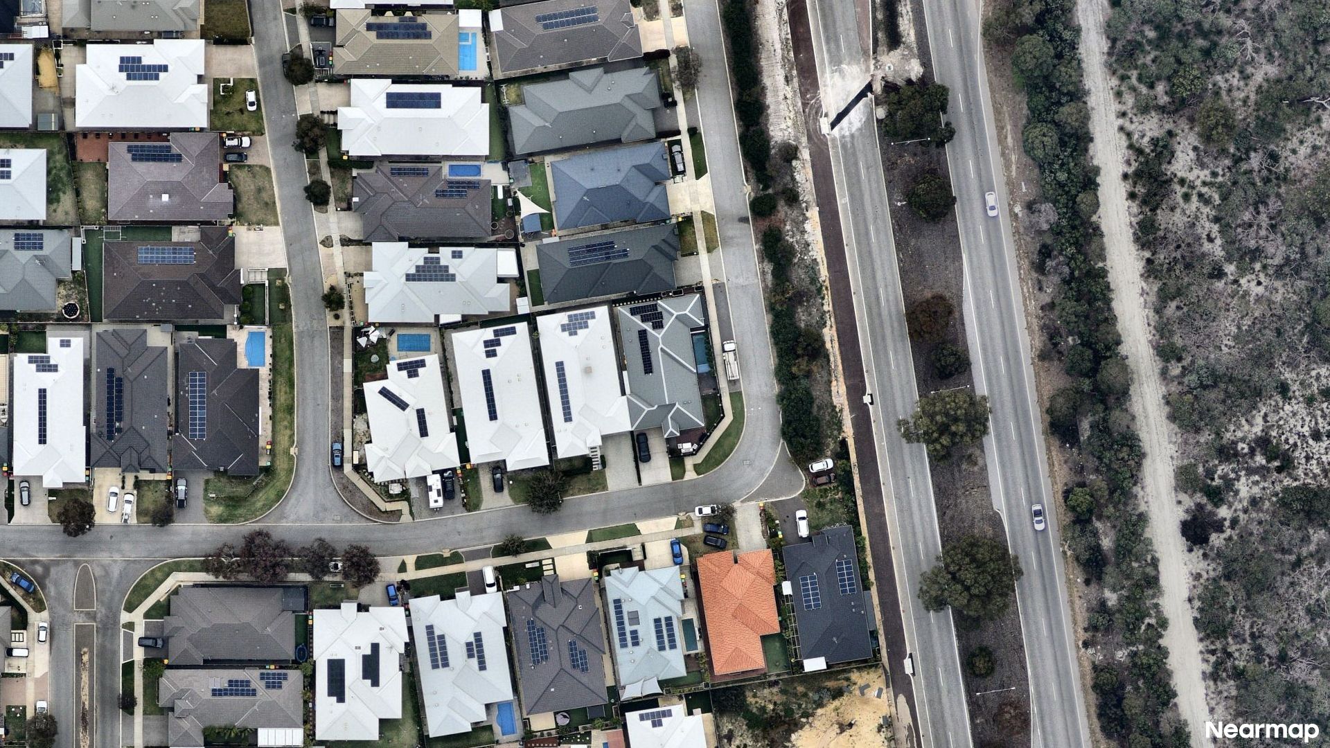 Vertical aerial view