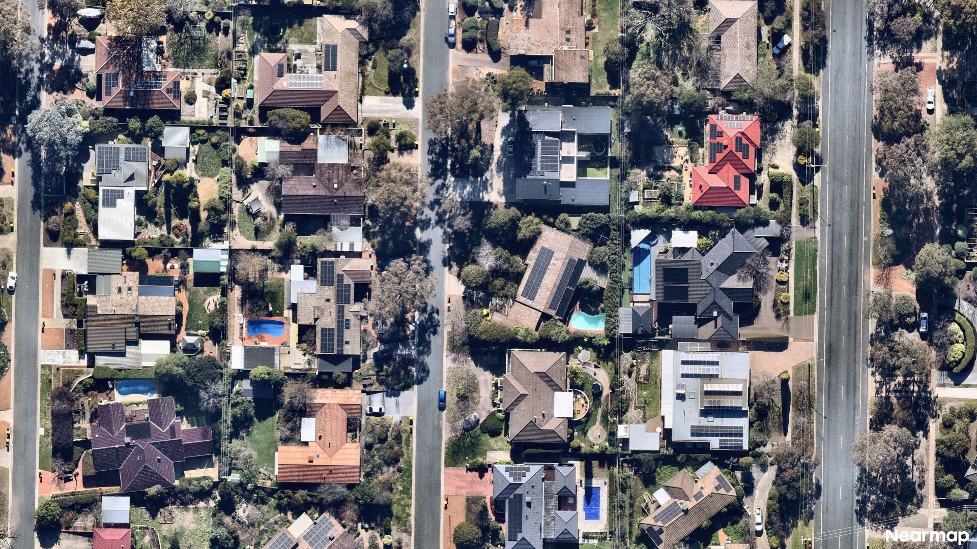 Vertical aerial view