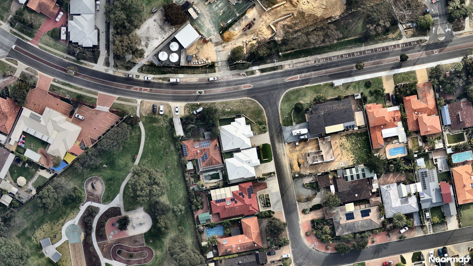 Vertical aerial view
