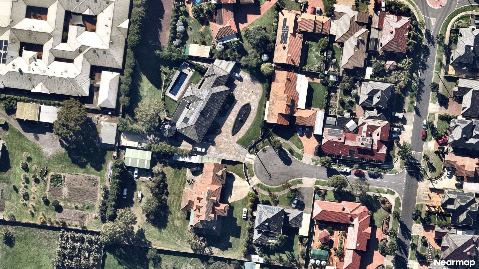 Vertical aerial view