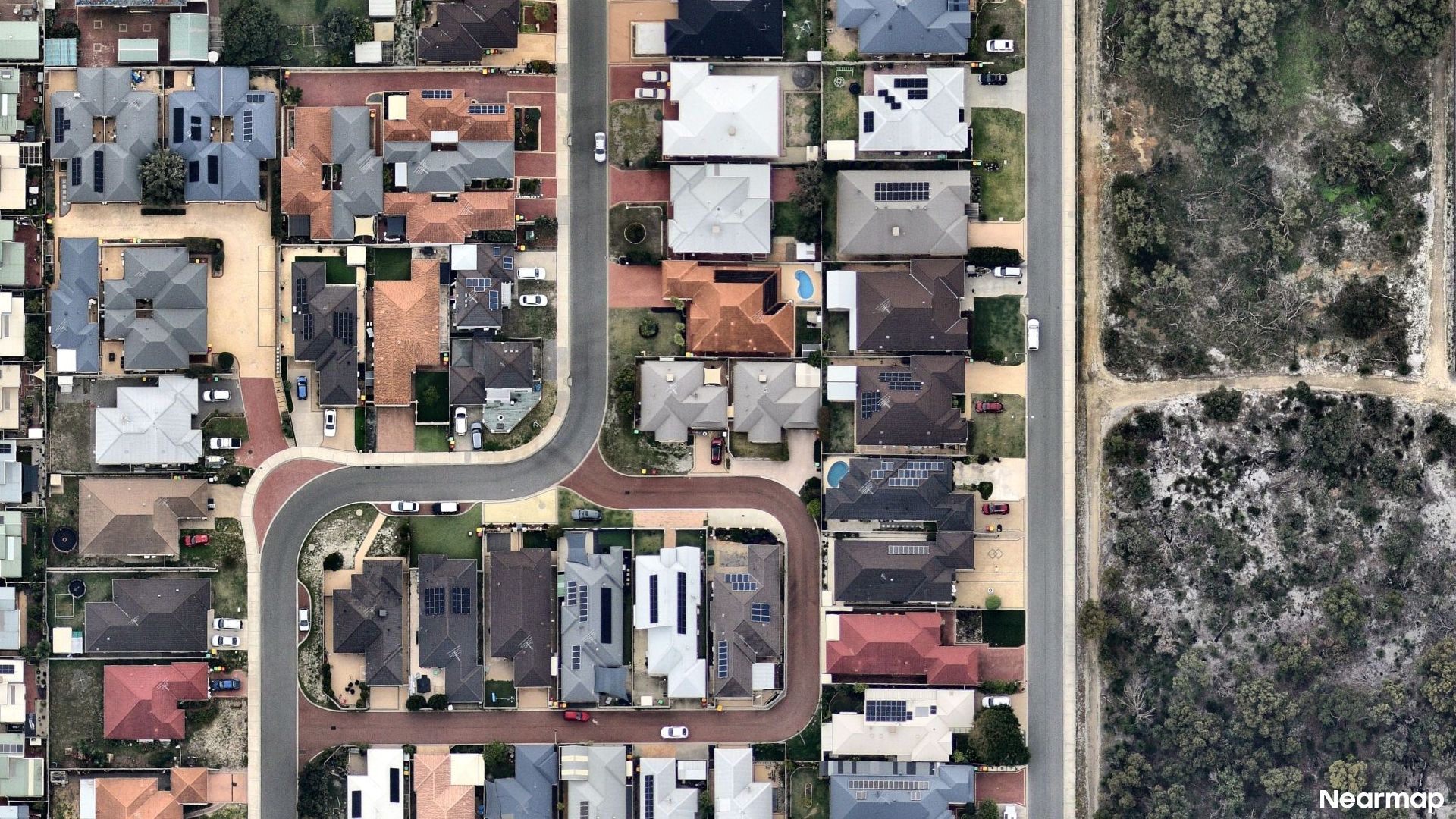 Vertical aerial view