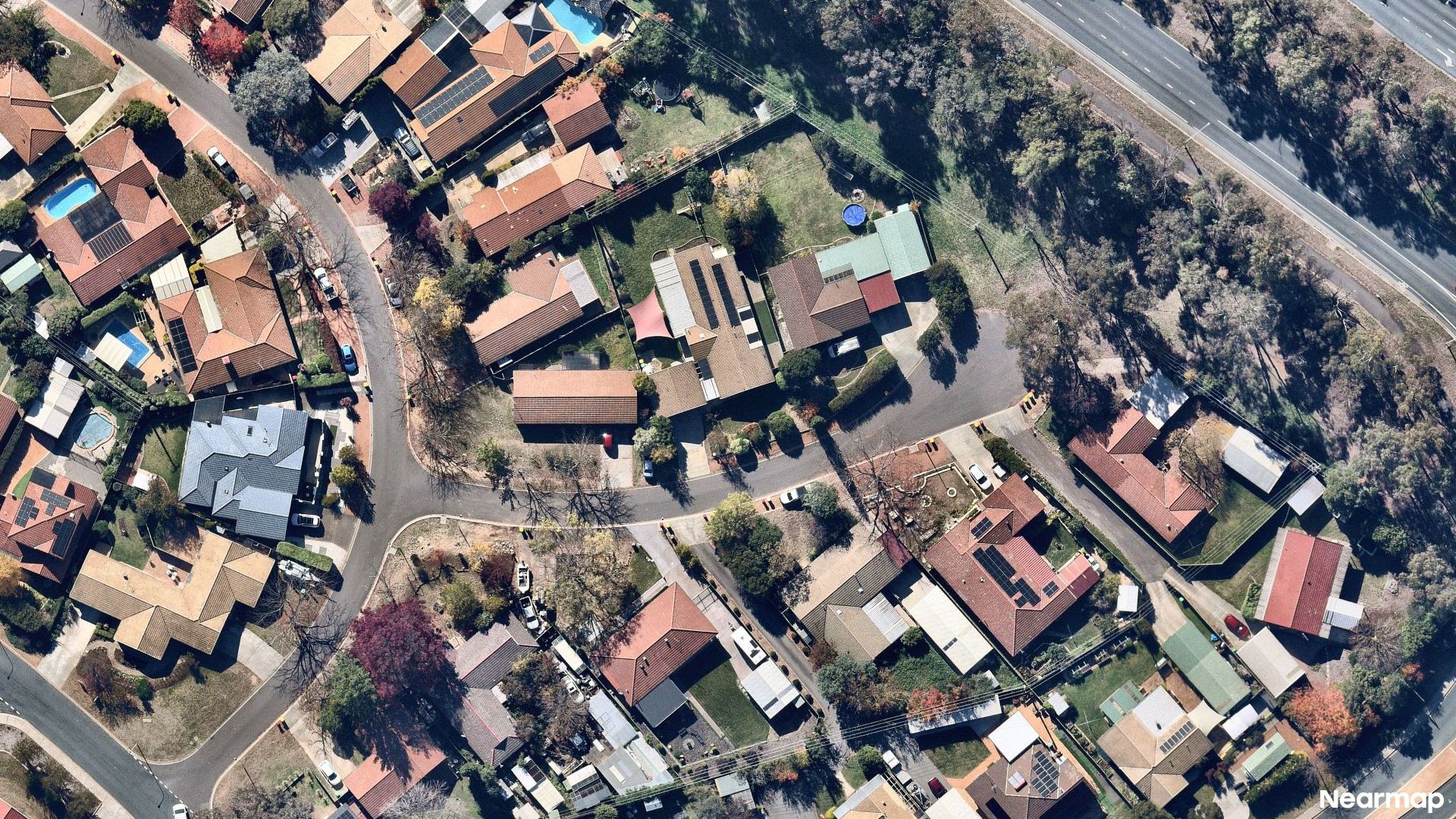 Vertical aerial view