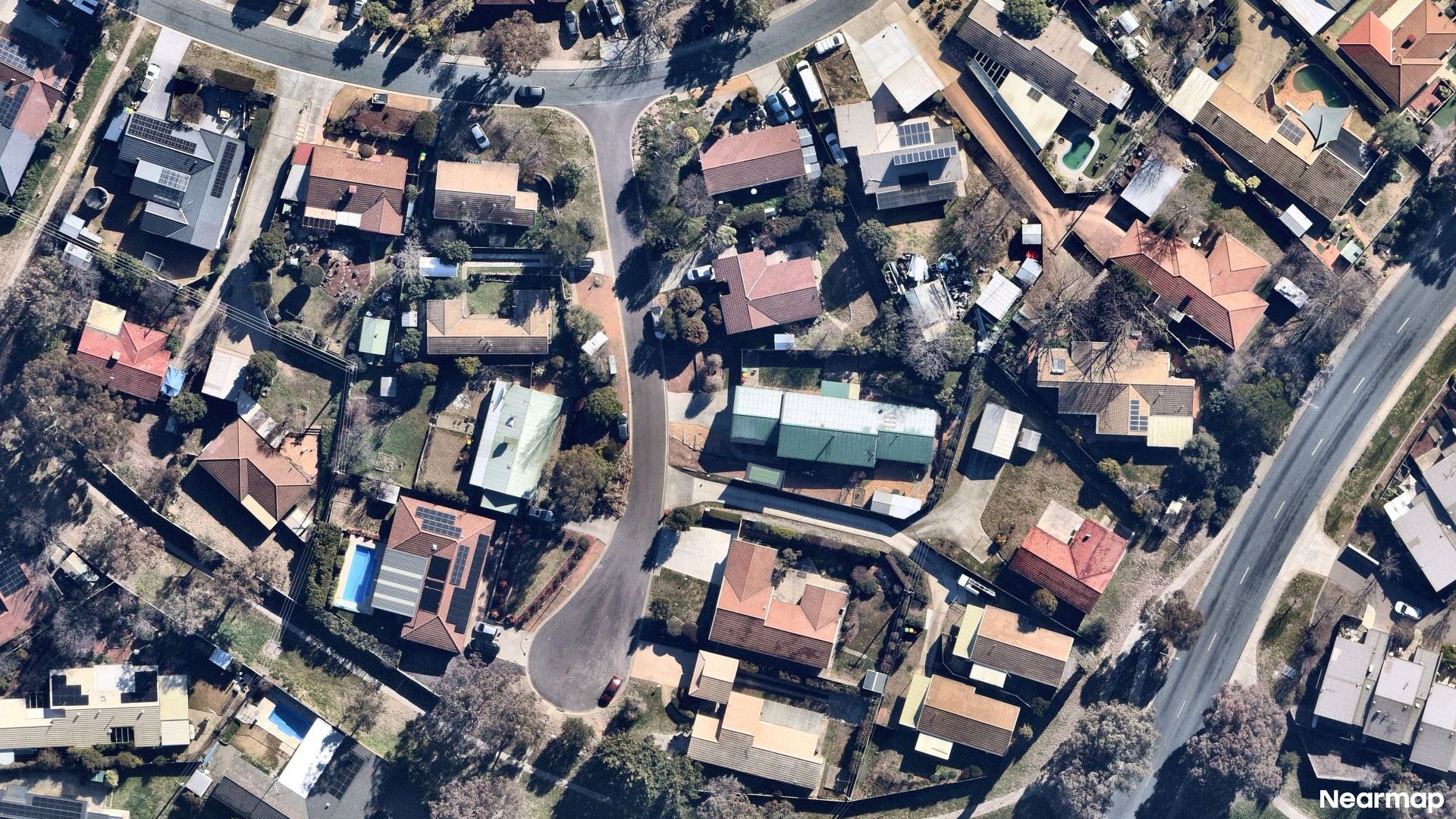 Vertical aerial view