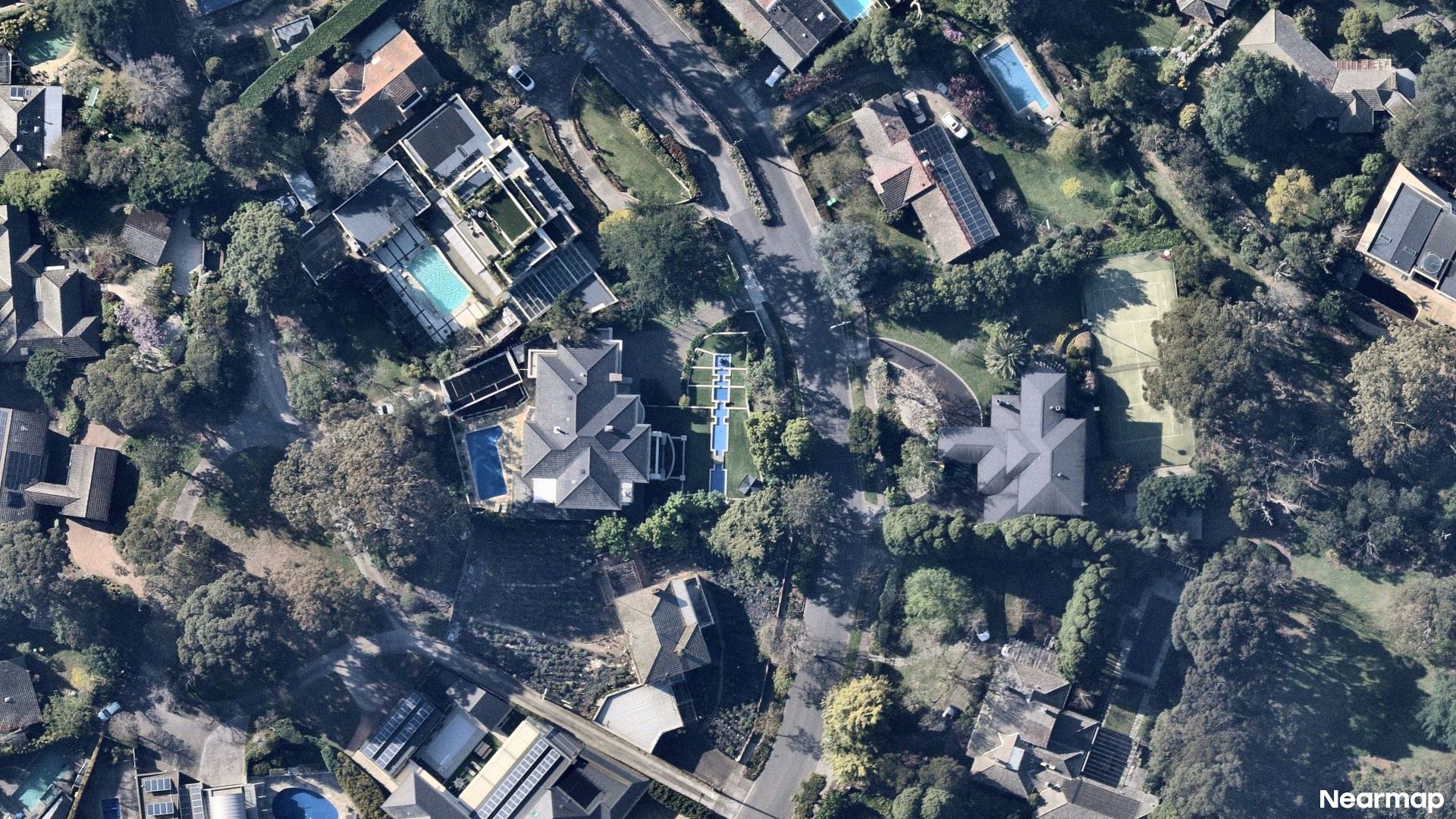 Vertical aerial view