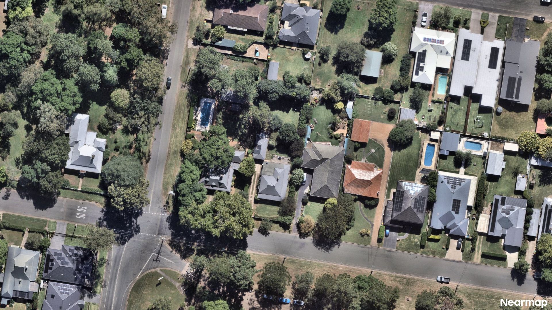 Vertical aerial view