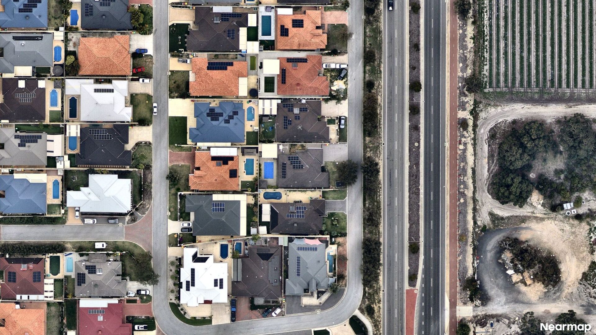 Vertical aerial view