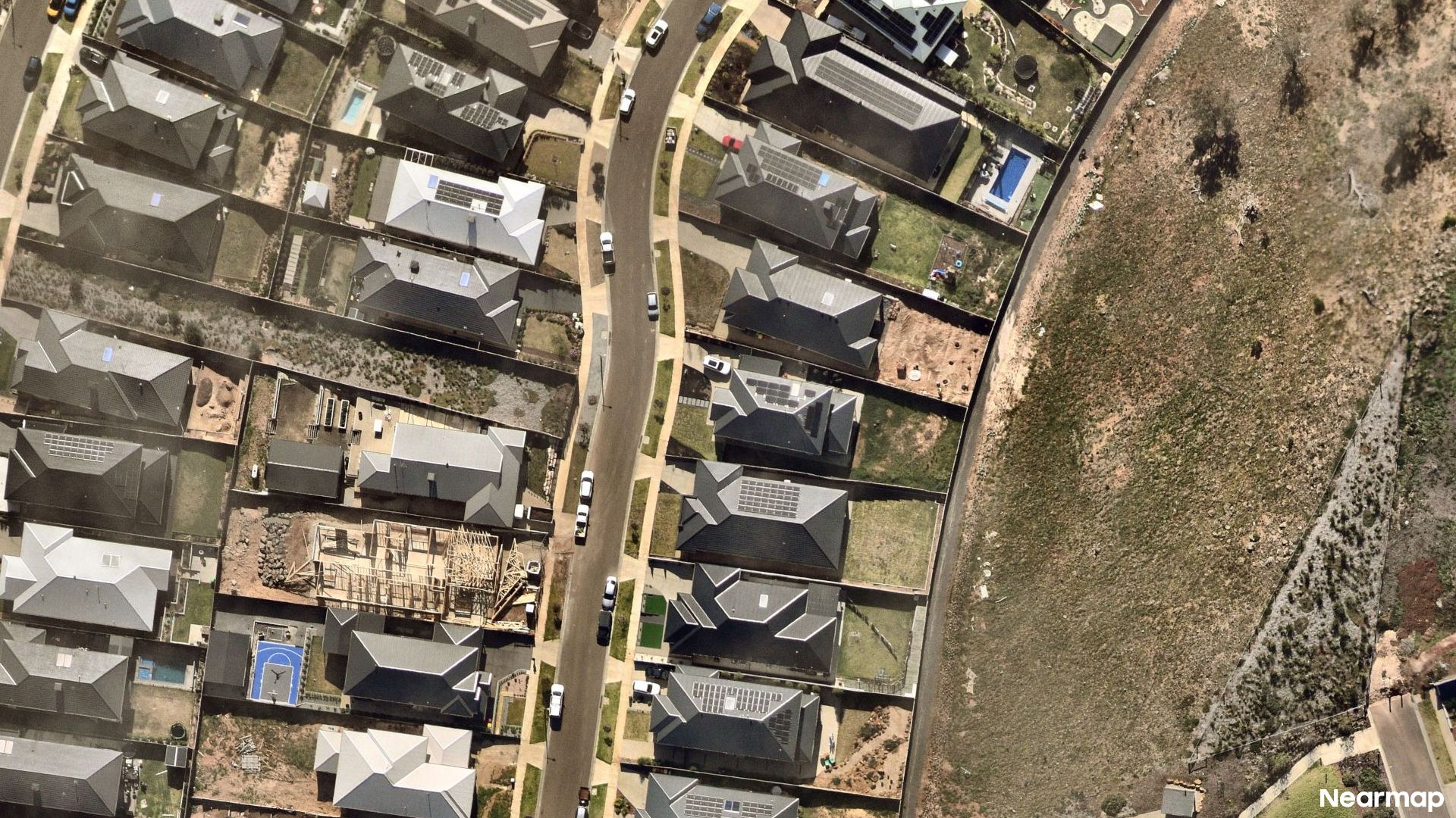 Vertical aerial view