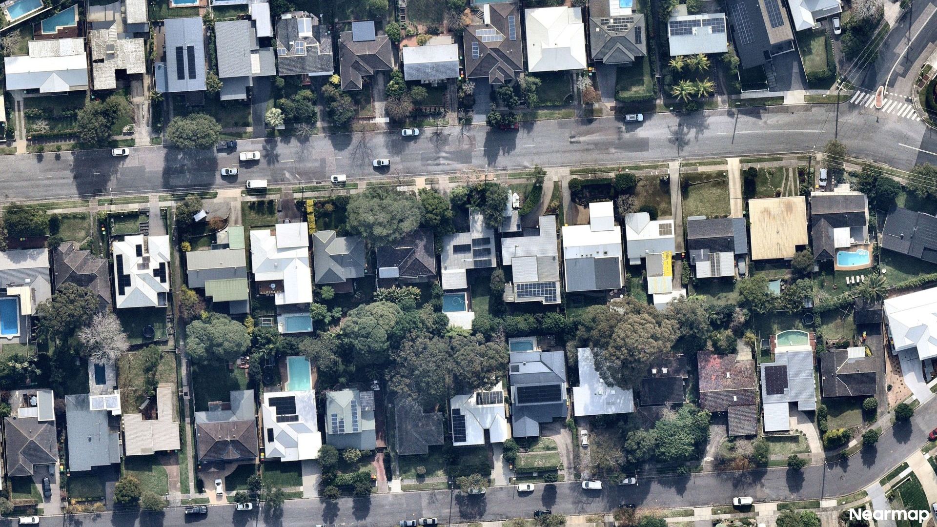 Vertical aerial view