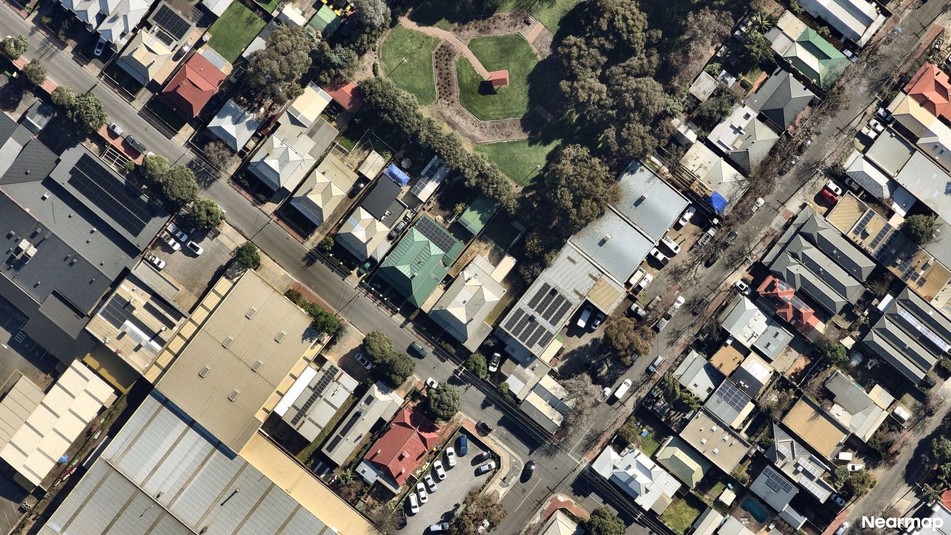 Vertical aerial view
