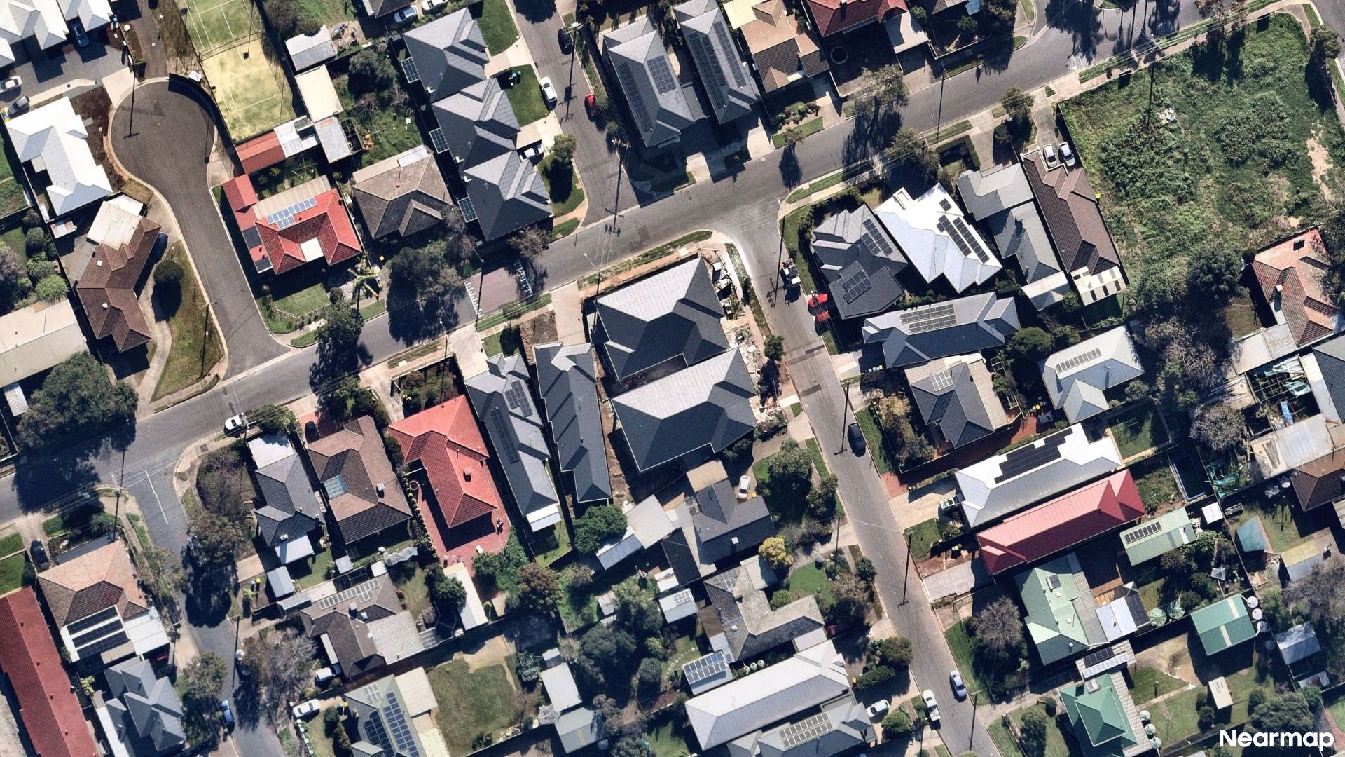 Vertical aerial view