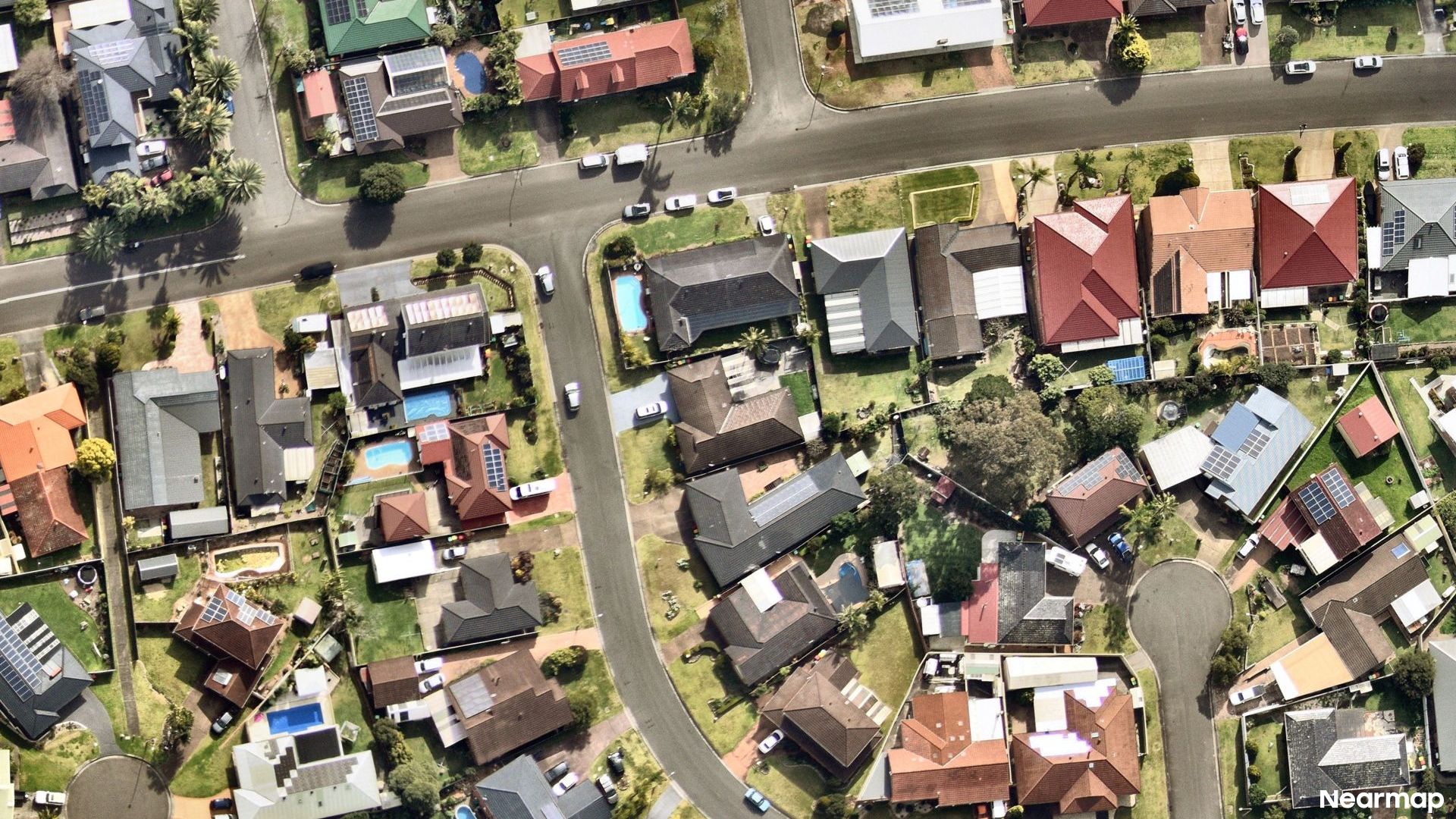 Vertical aerial view