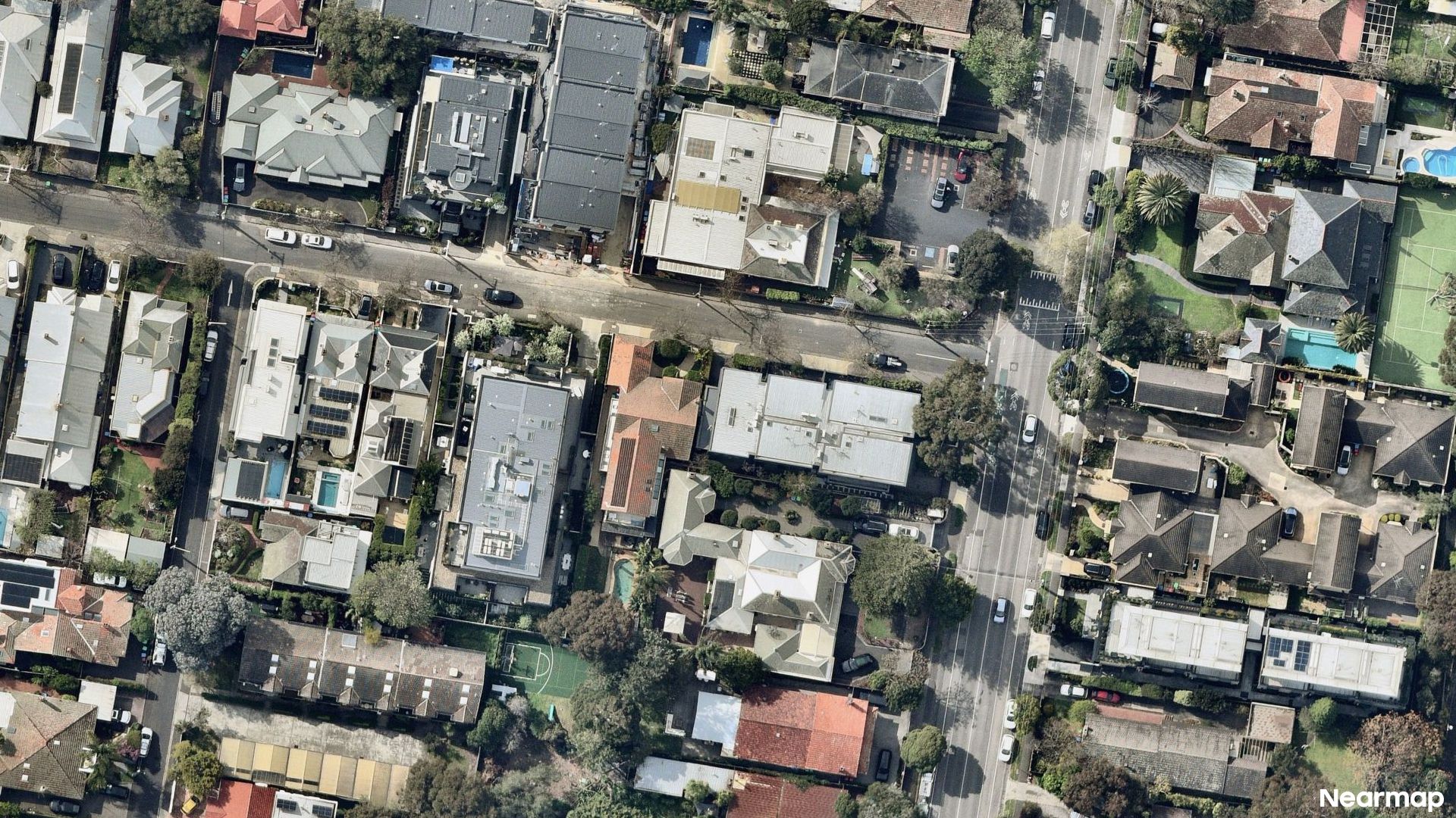 Vertical aerial view