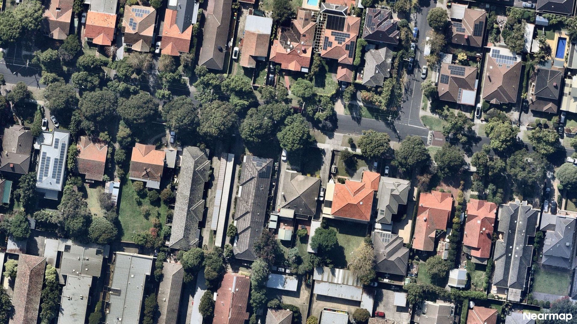 Vertical aerial view
