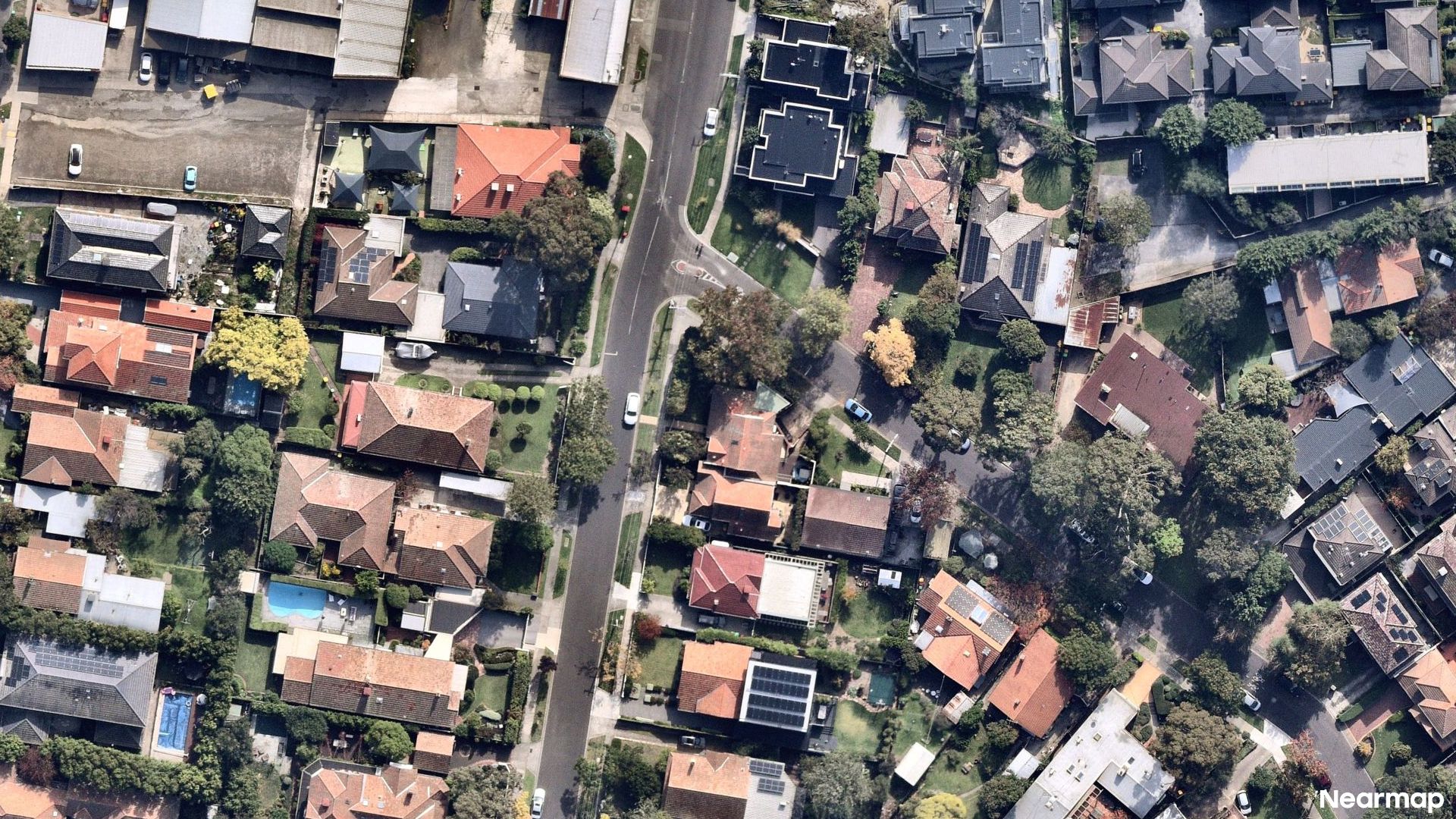 Vertical aerial view