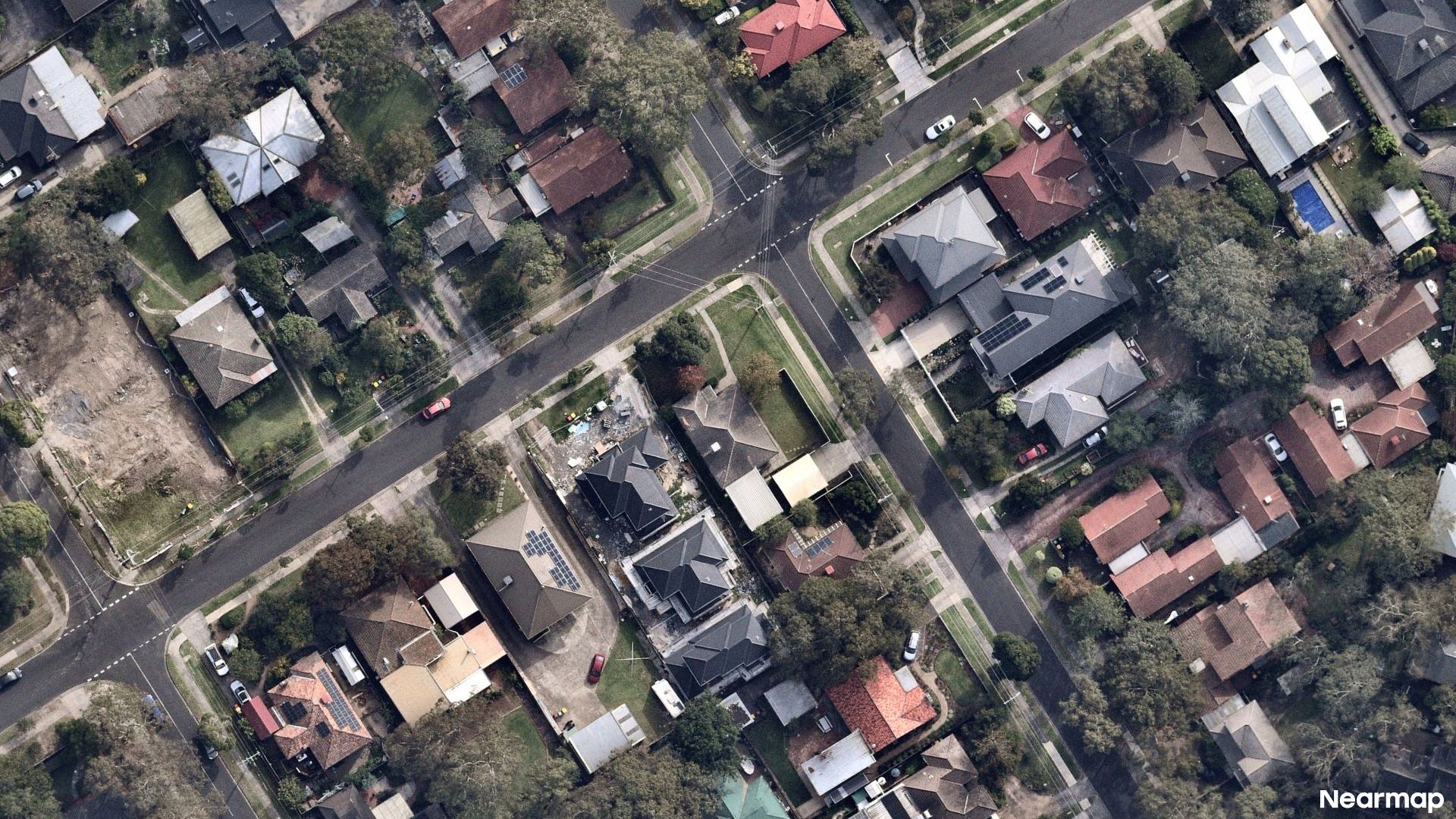 Vertical aerial view