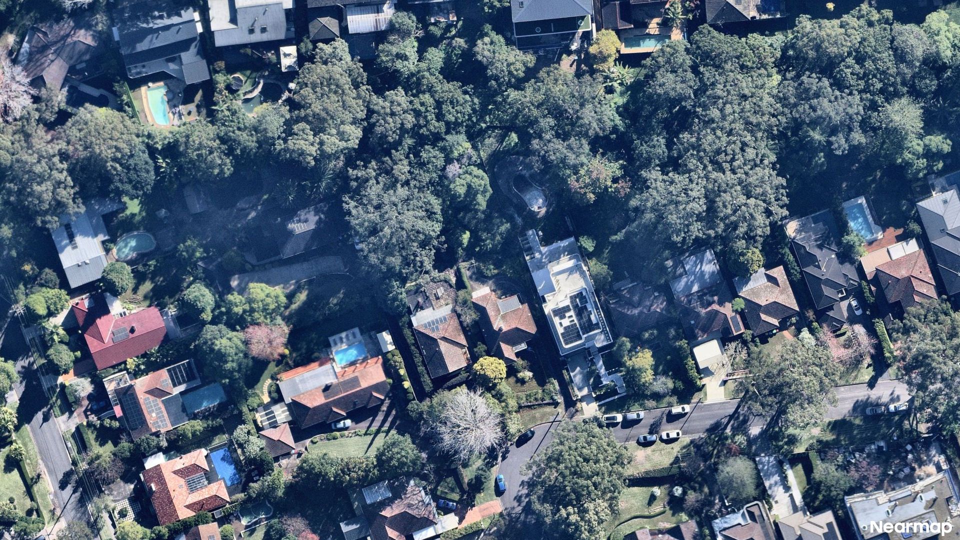 Vertical aerial view