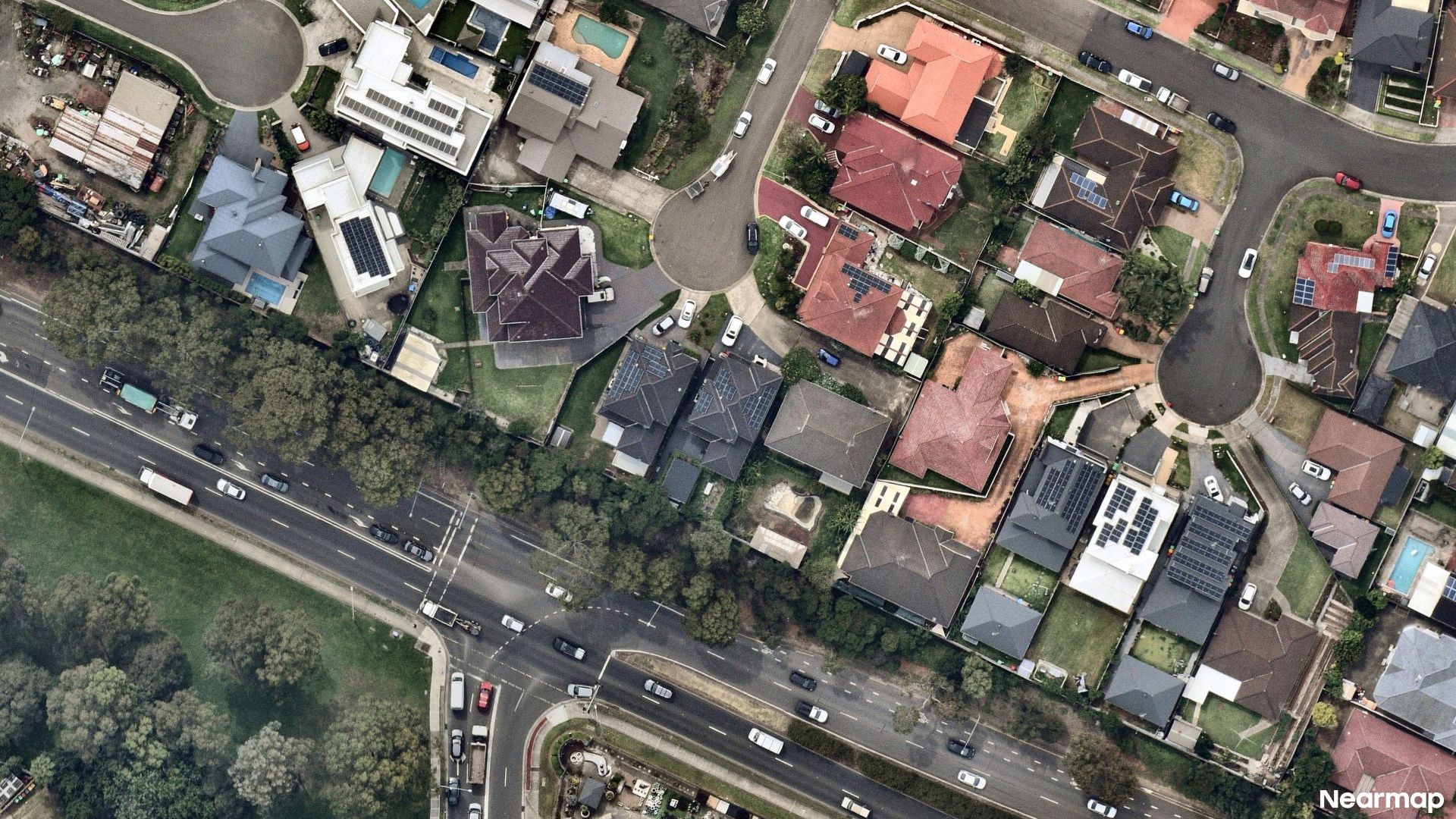 Vertical aerial view