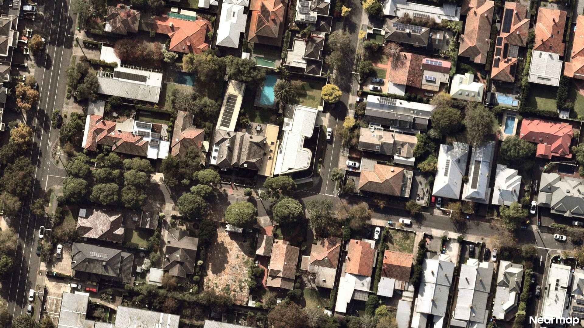 Vertical aerial view