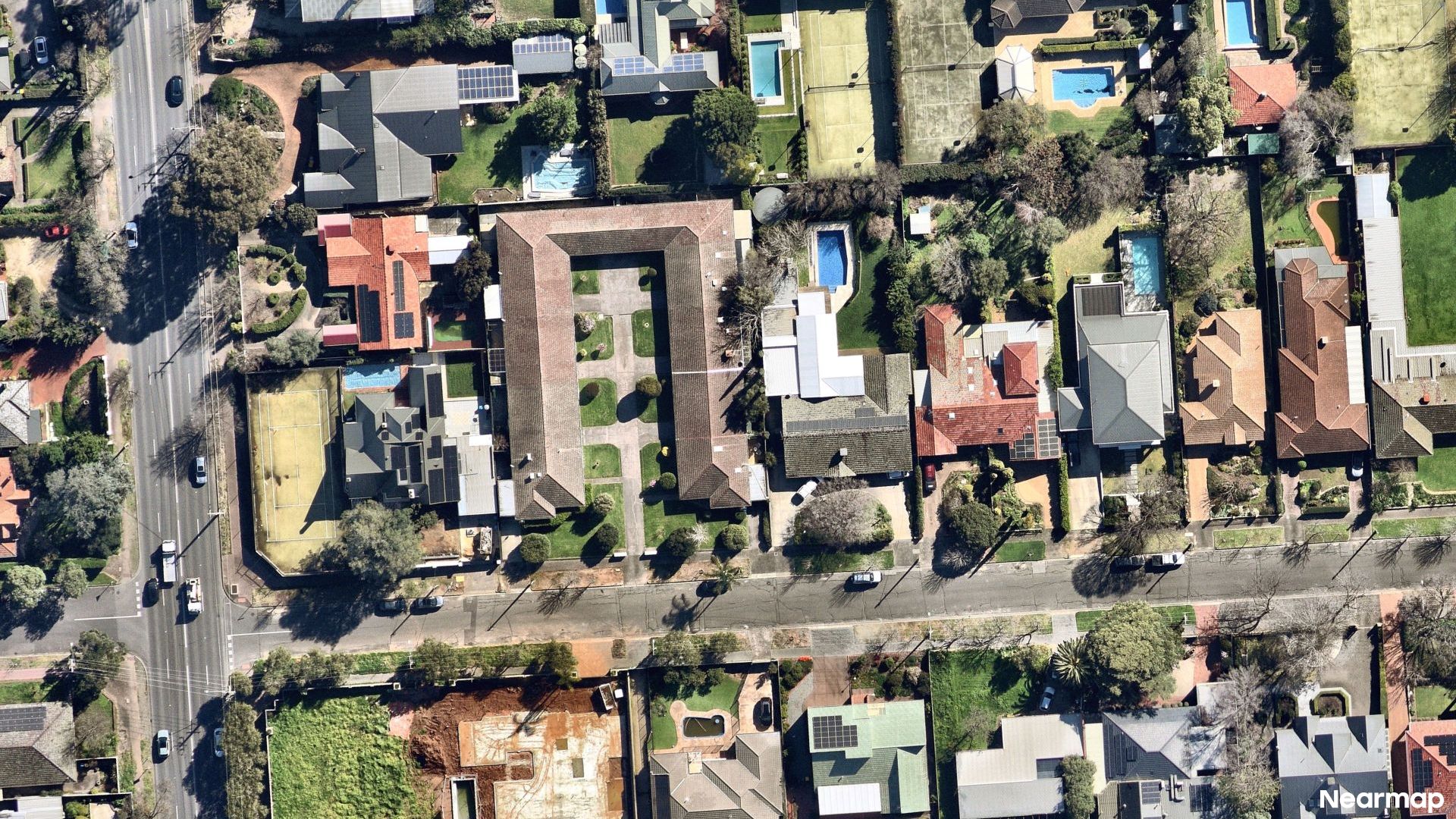 Vertical aerial view