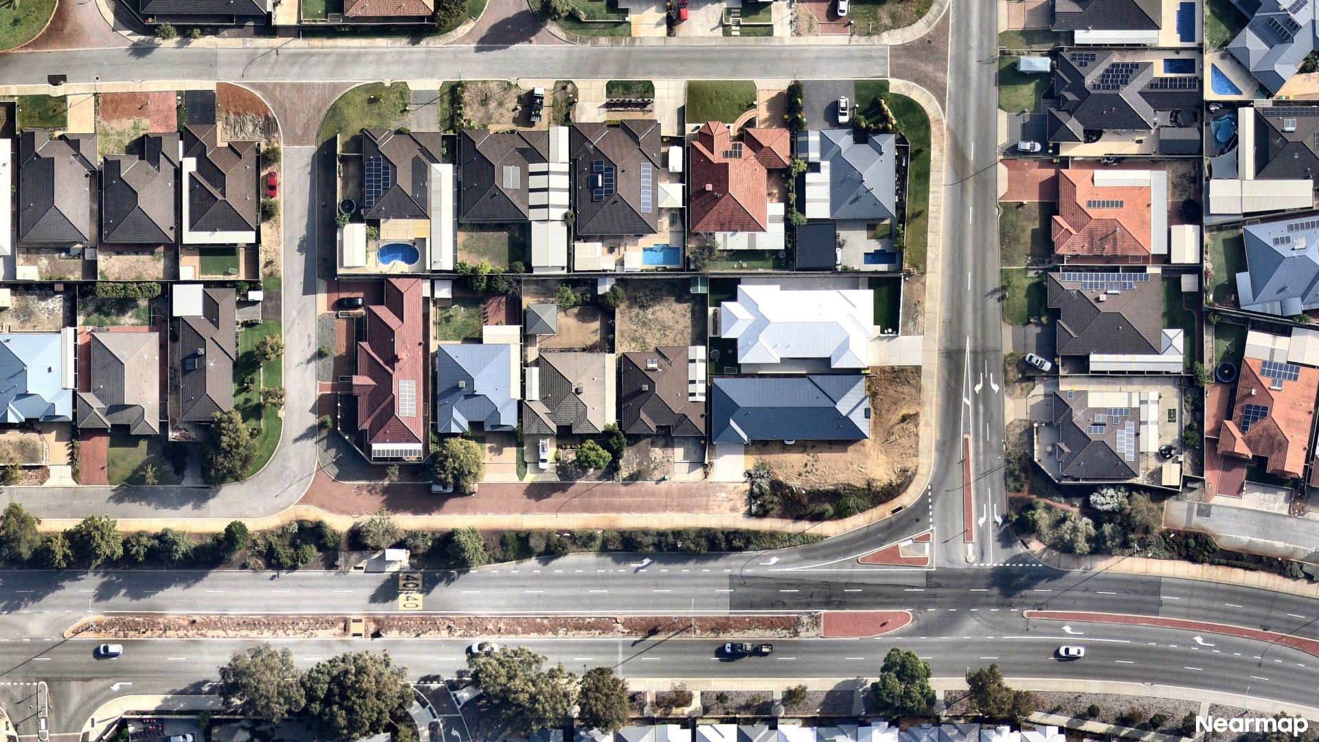 Vertical aerial view