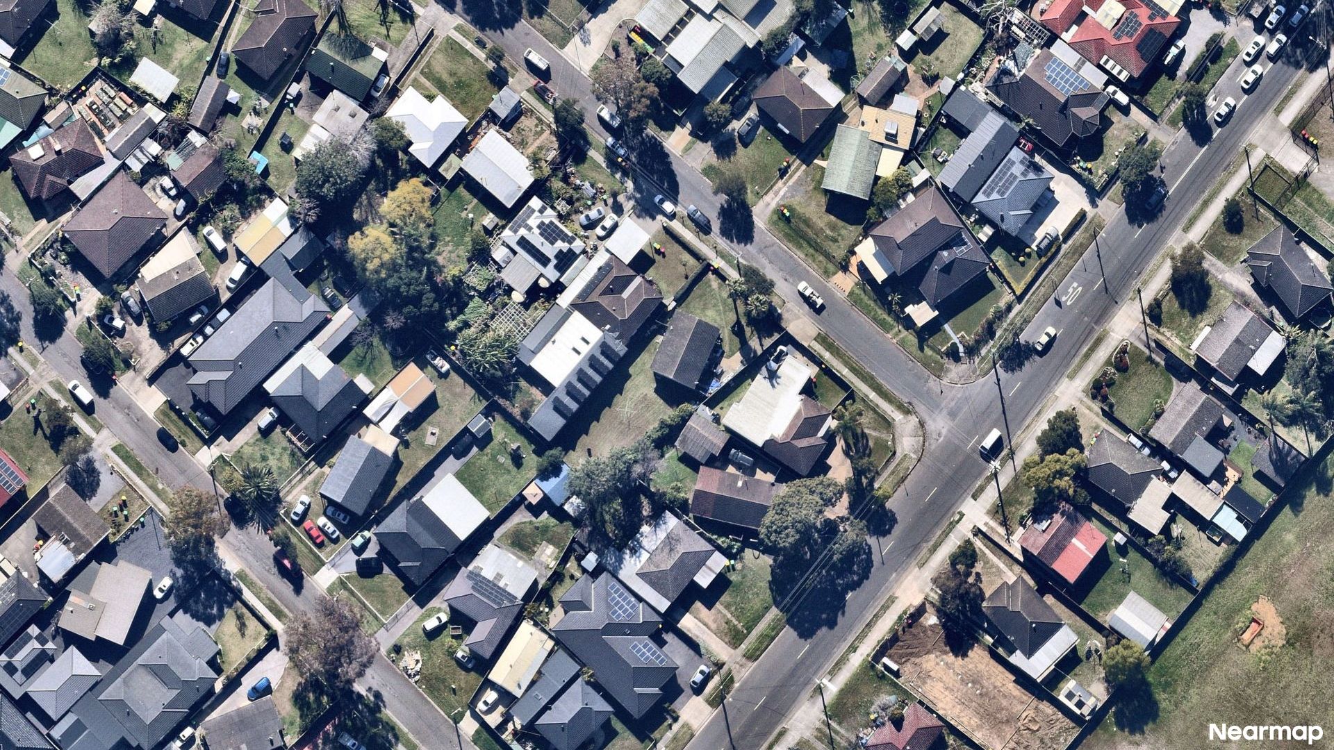 Vertical aerial view