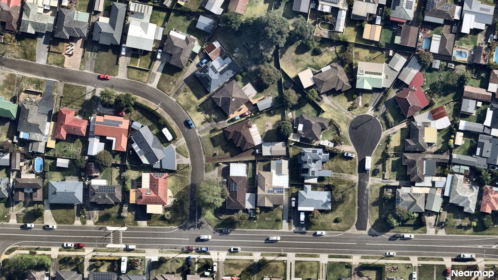 Vertical aerial view