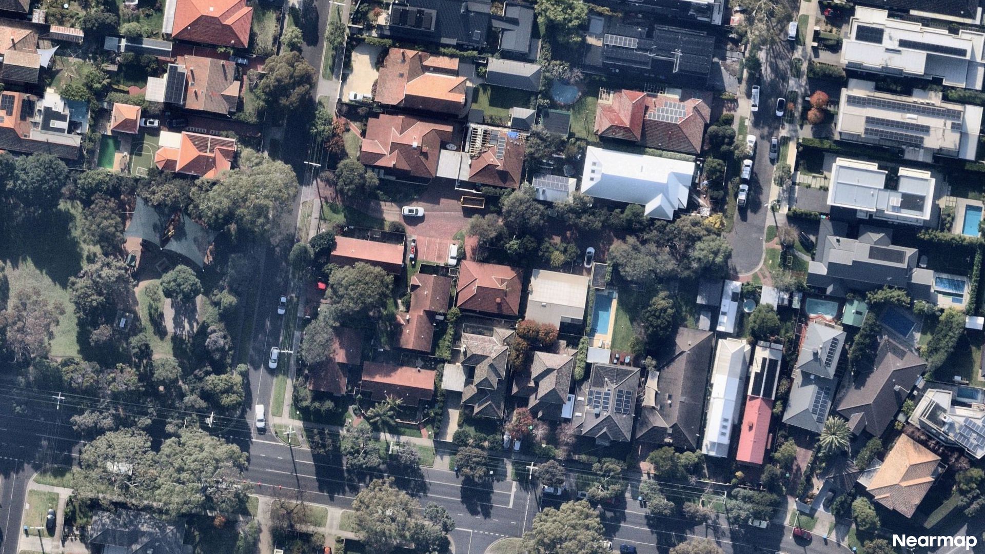 Vertical aerial view