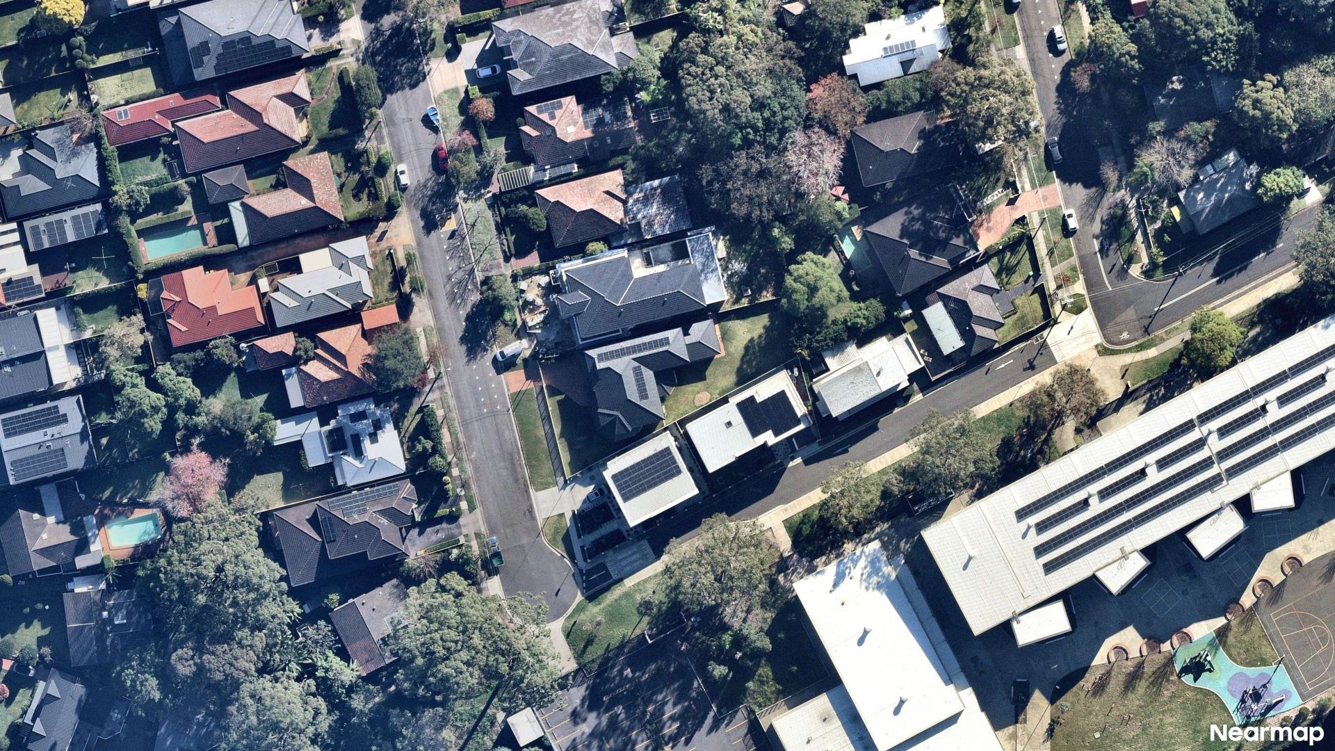 Vertical aerial view