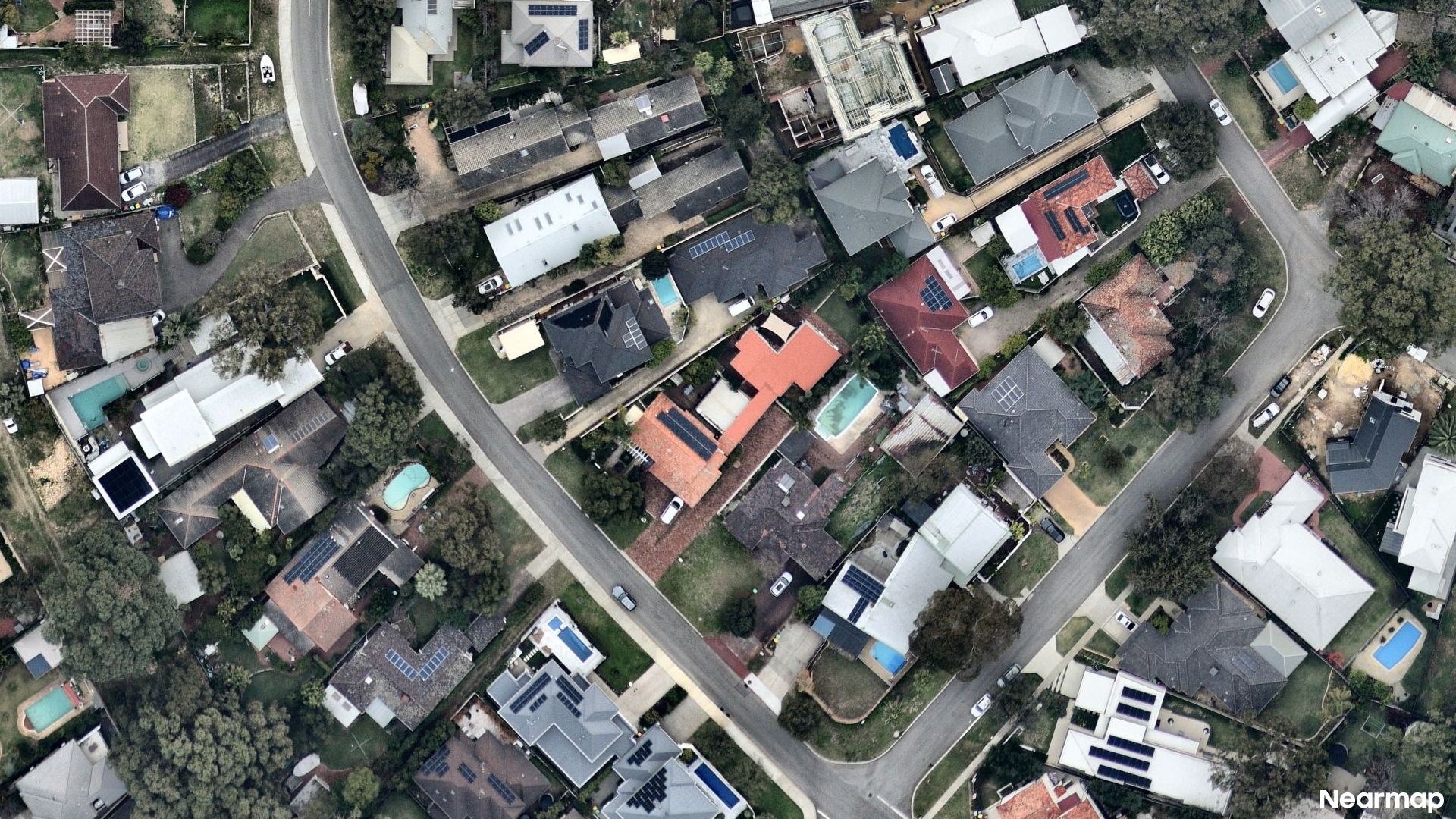 Vertical aerial view