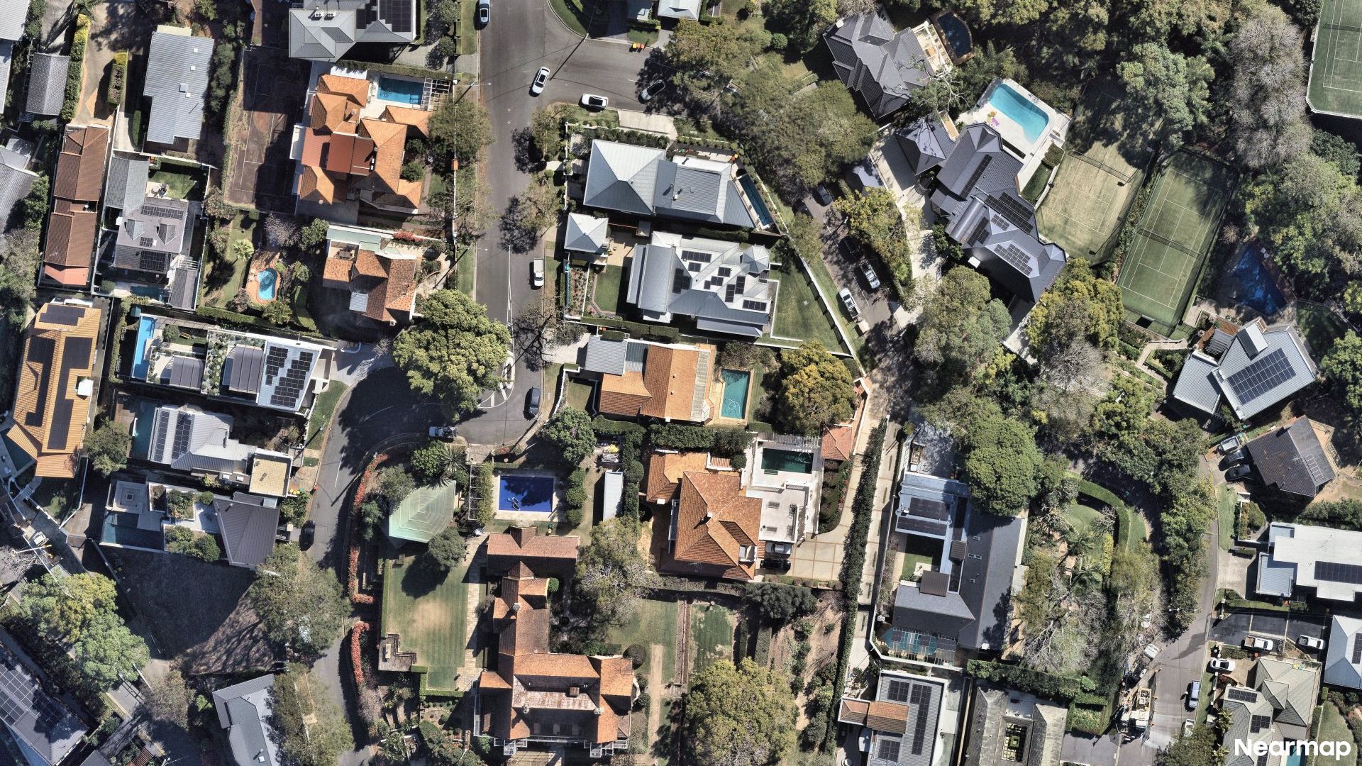 Vertical aerial view