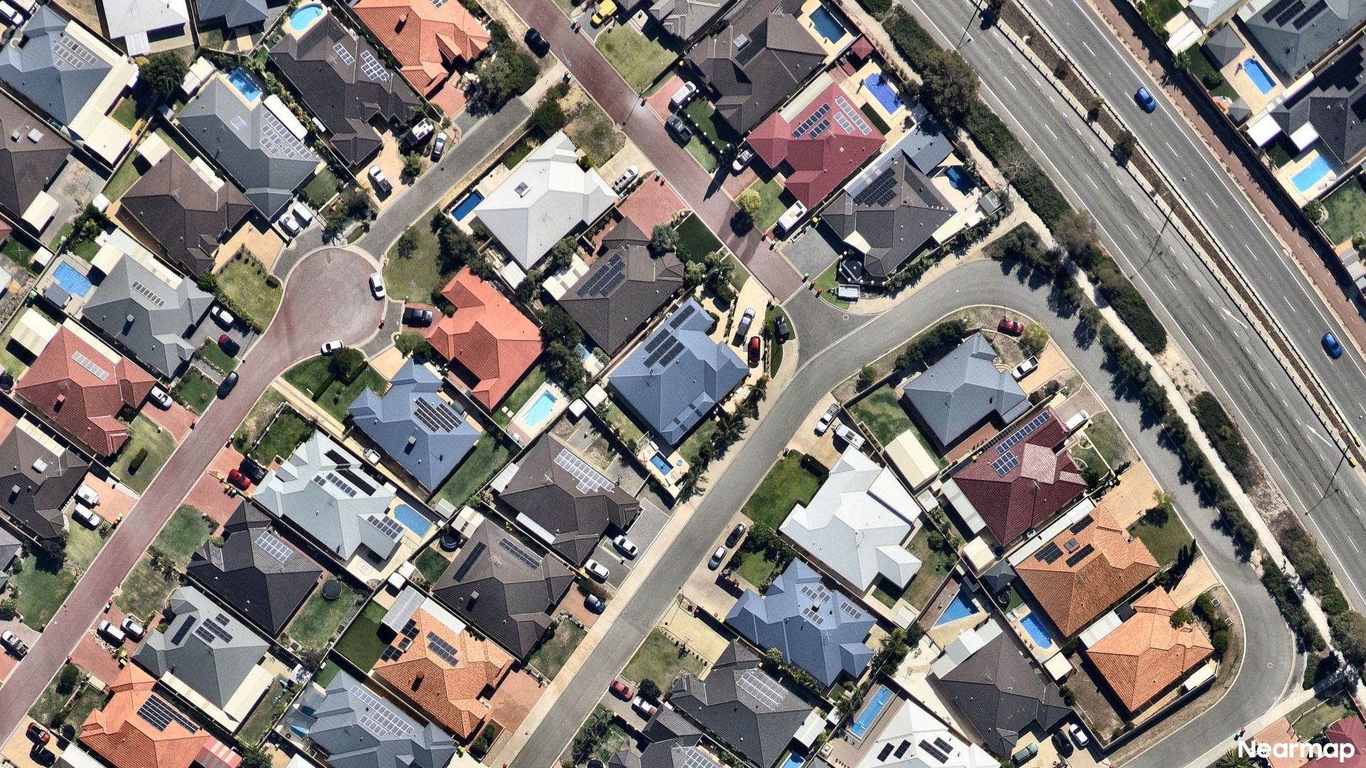 Vertical aerial view