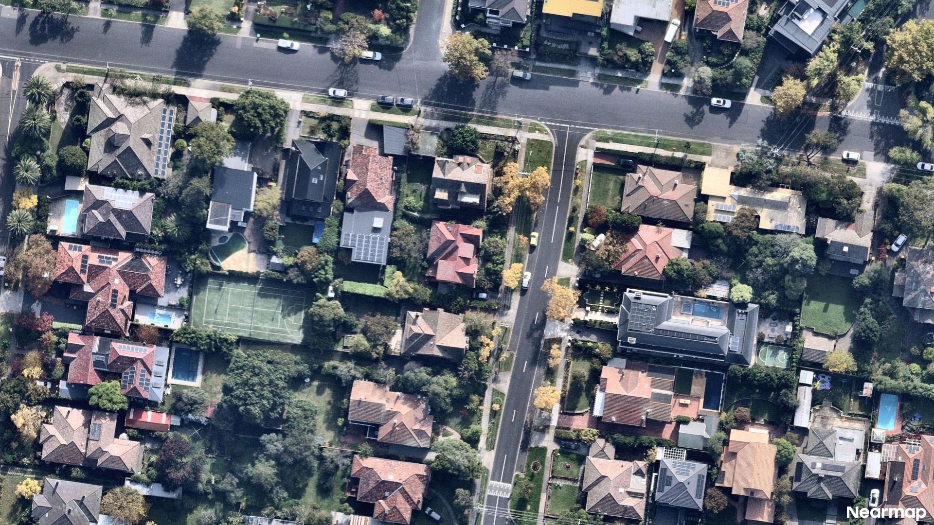Vertical aerial view