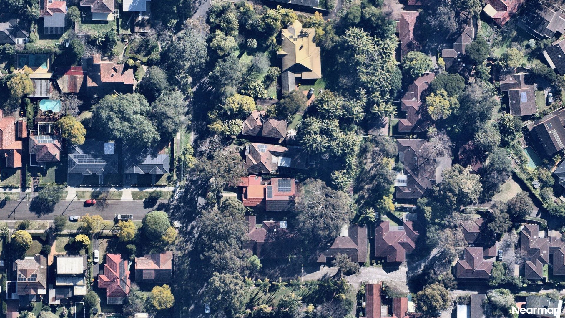 Vertical aerial view