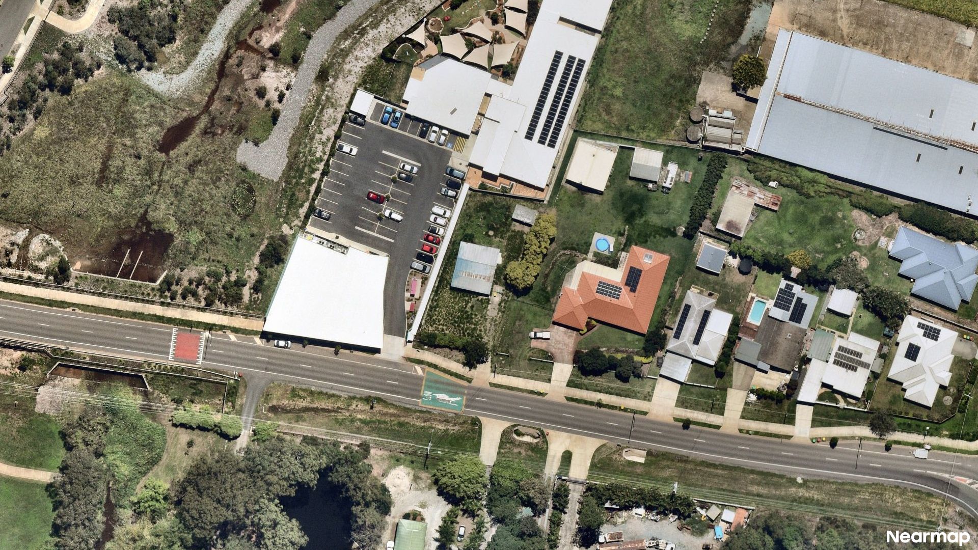 Vertical aerial view