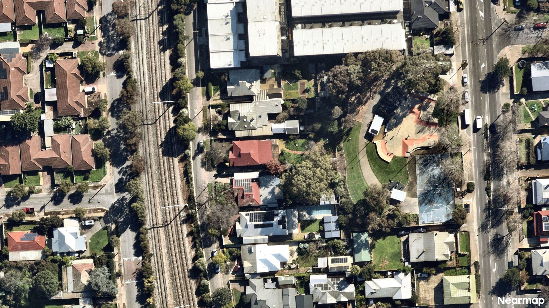 Vertical aerial view