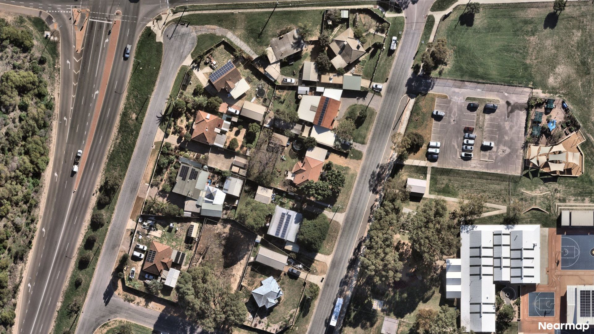 Vertical aerial view