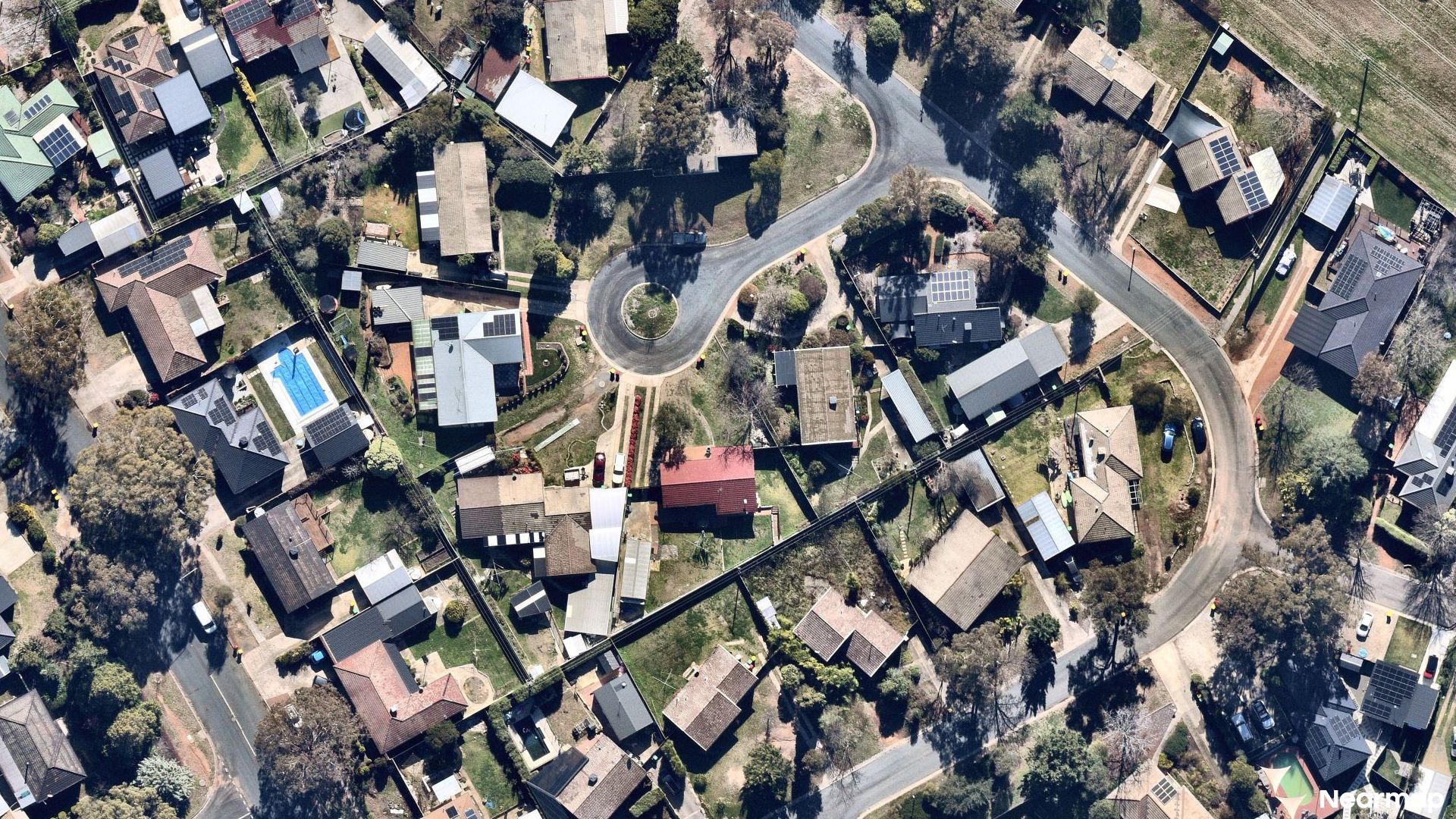 Vertical aerial view