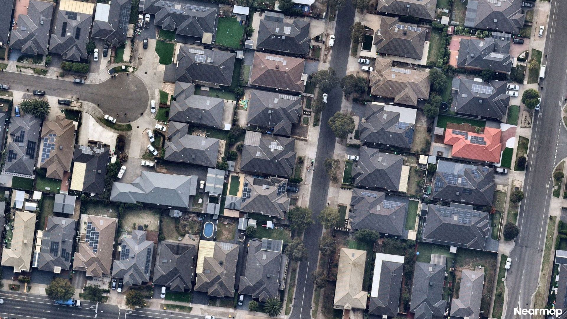Vertical aerial view