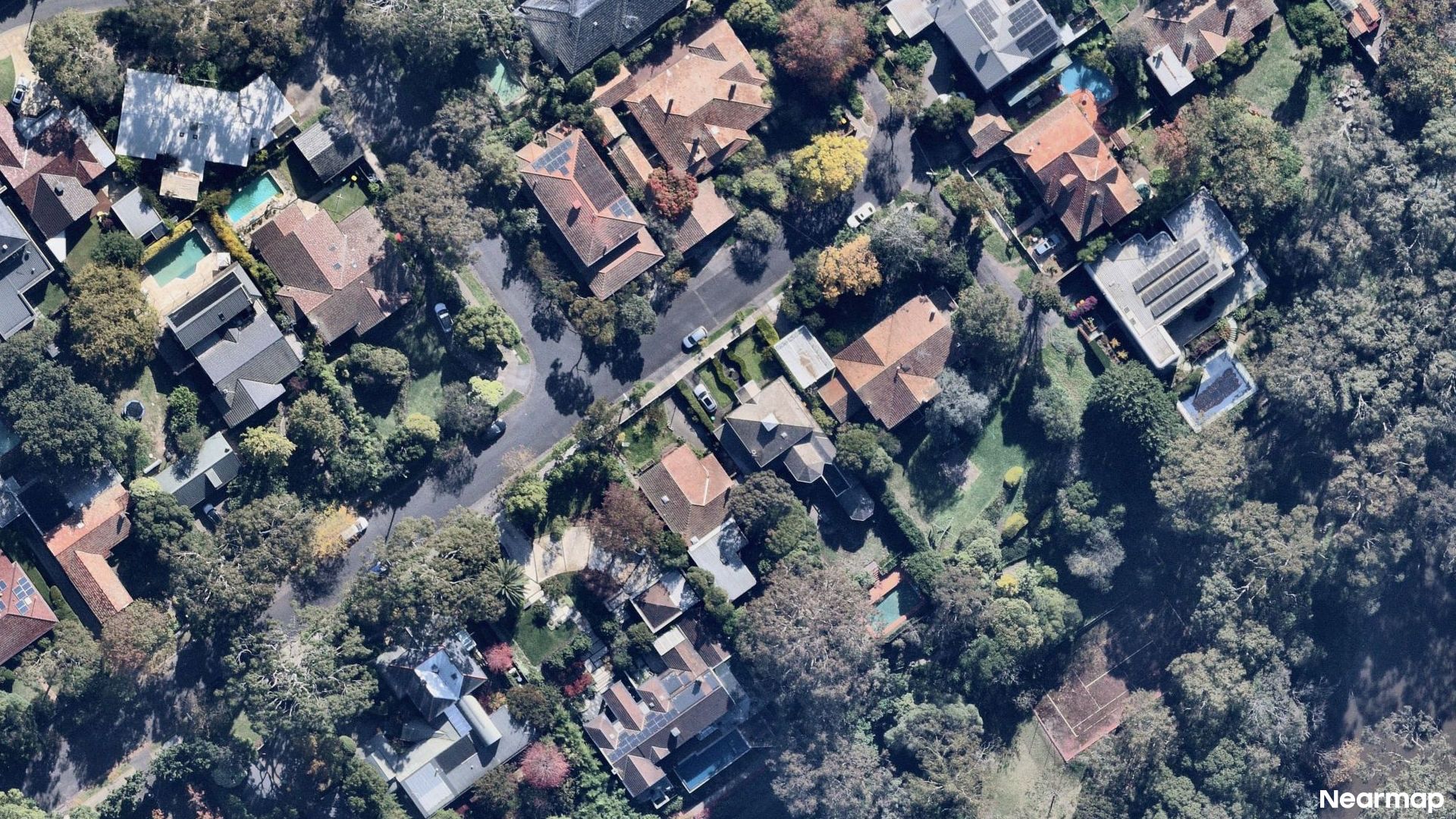 Vertical aerial view