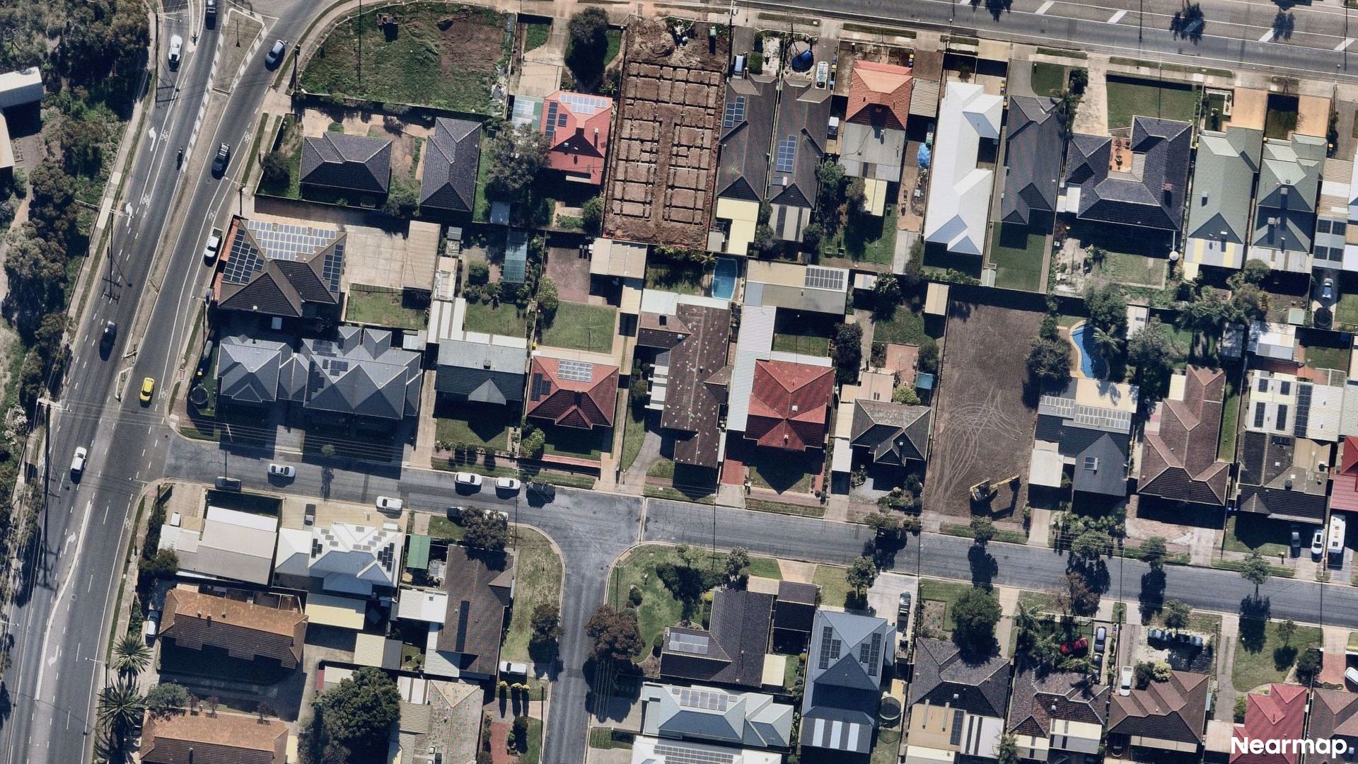 Vertical aerial view