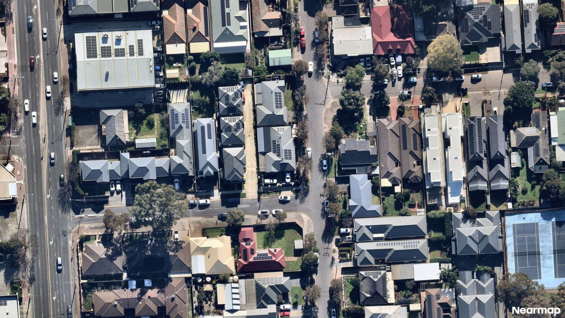Vertical aerial view