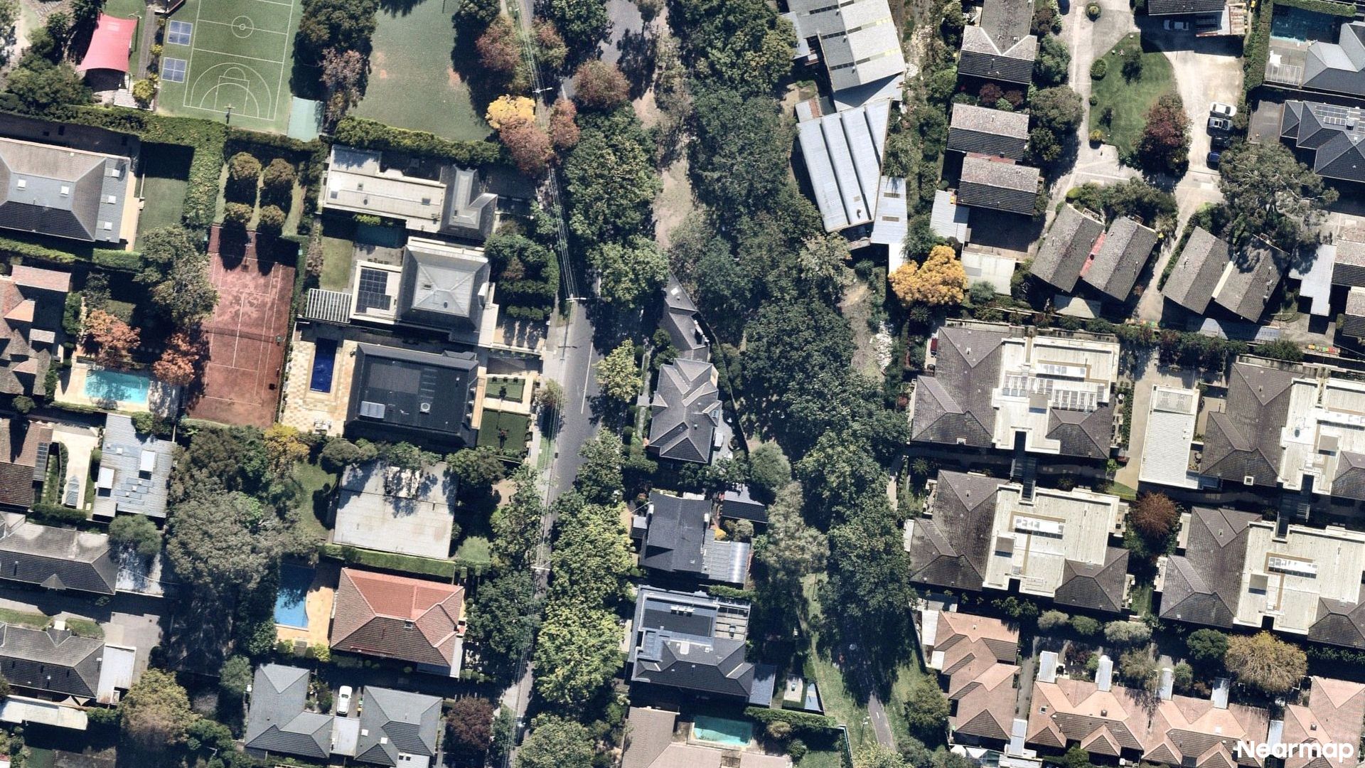 Vertical aerial view