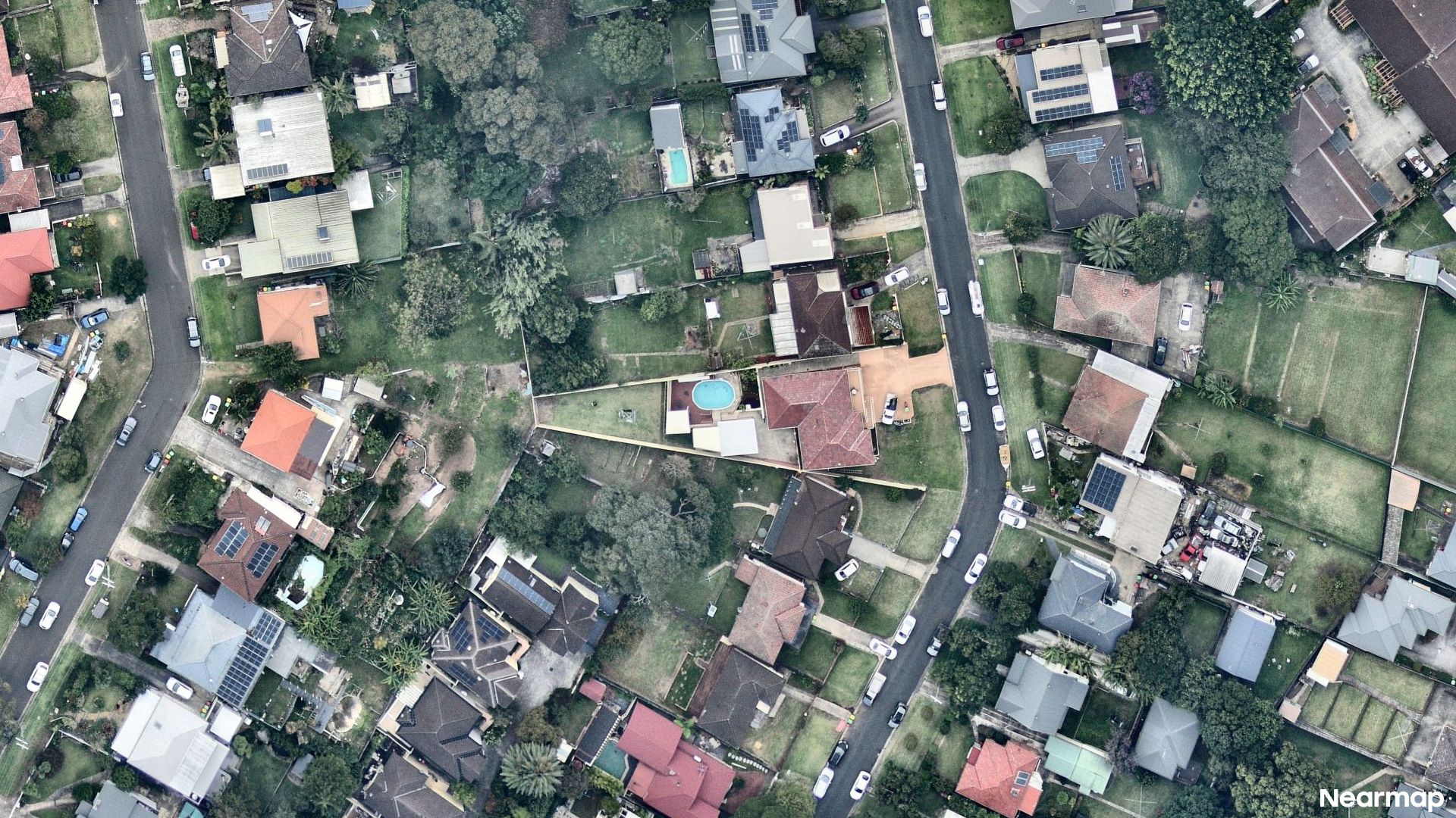 Vertical aerial view